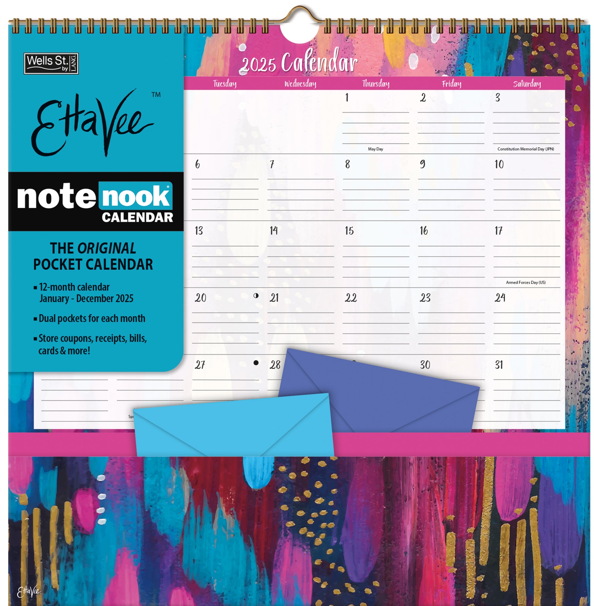 2025 EttaVee - Note Nook Square Wall Calendar