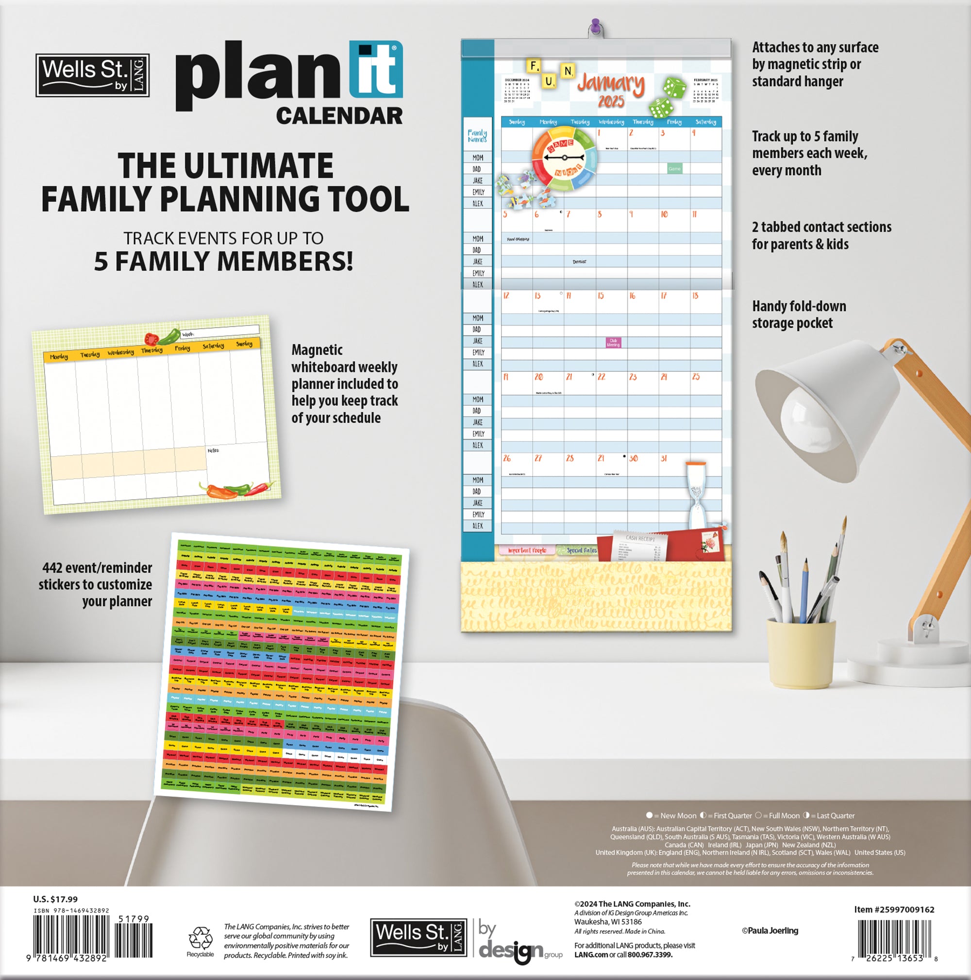 2025 Family - Plant It Square Wall Calendar