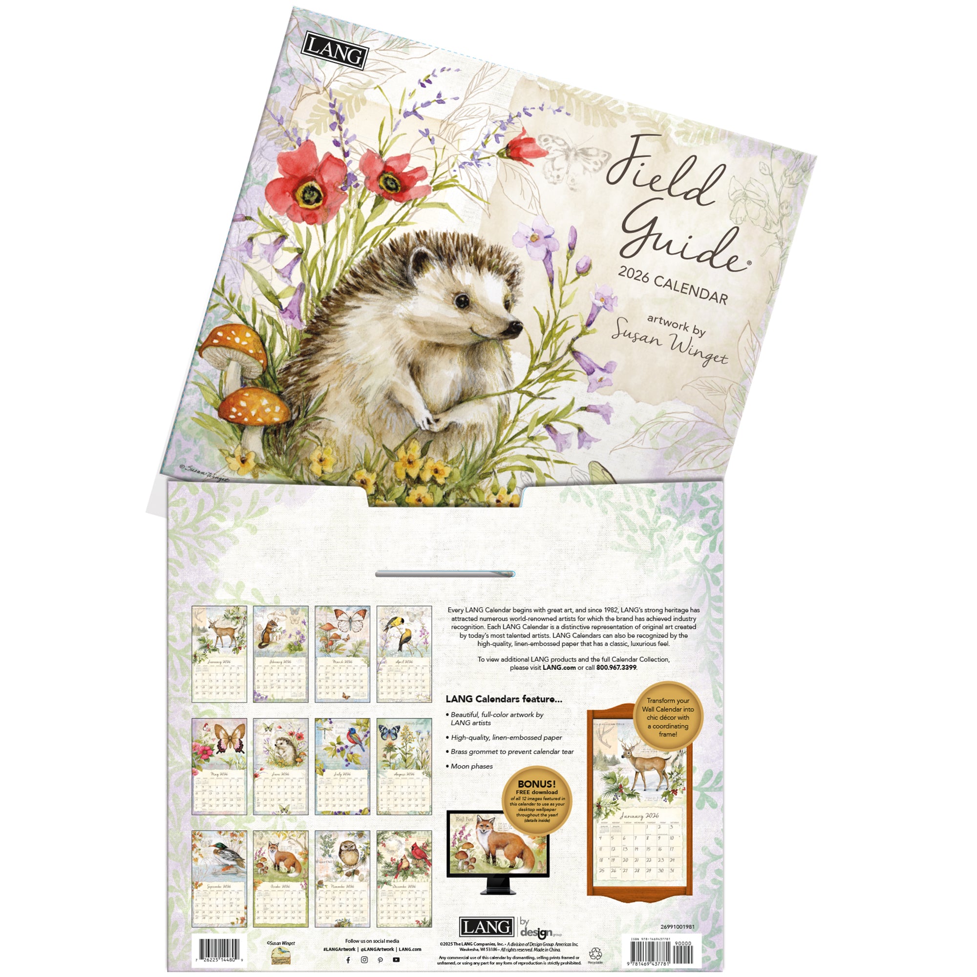 2026 LANG Field Guide - Deluxe Wall Calendar
