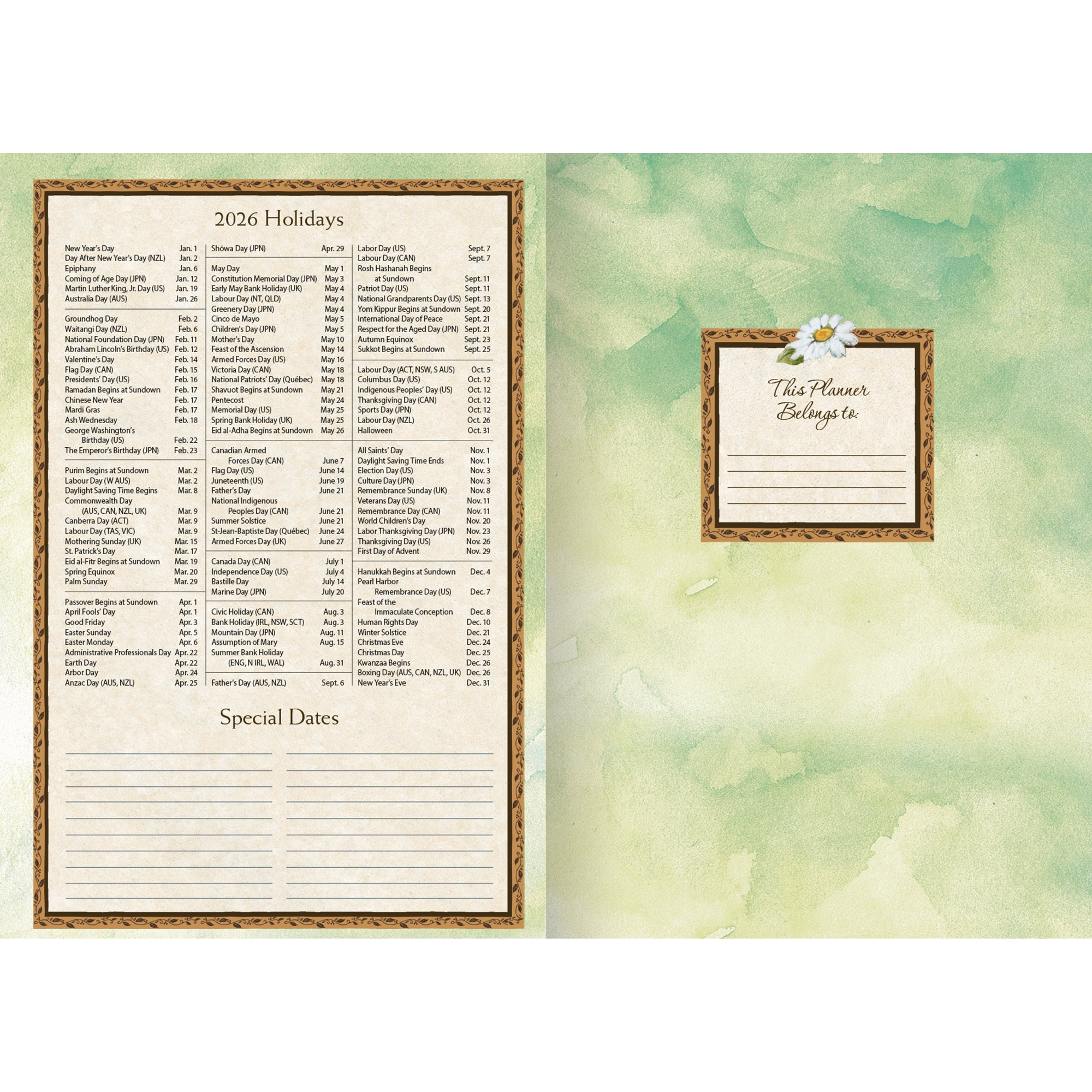 2026 LANG Bountiful Blessings - 13 Month Monthly Pocket Diary/Planner