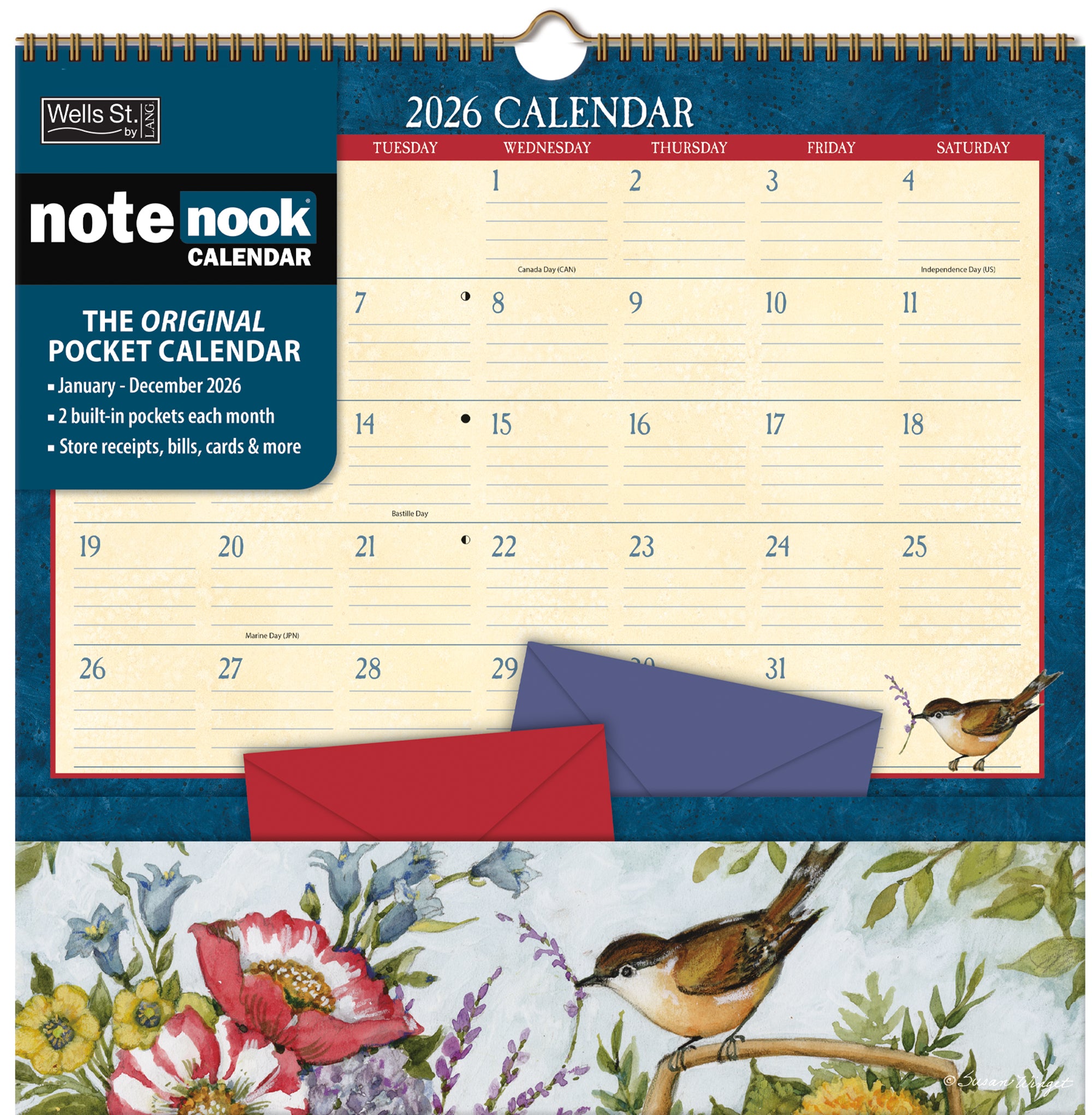 2026 LANG Heart & Home - Note Nook Square Wall Calendar