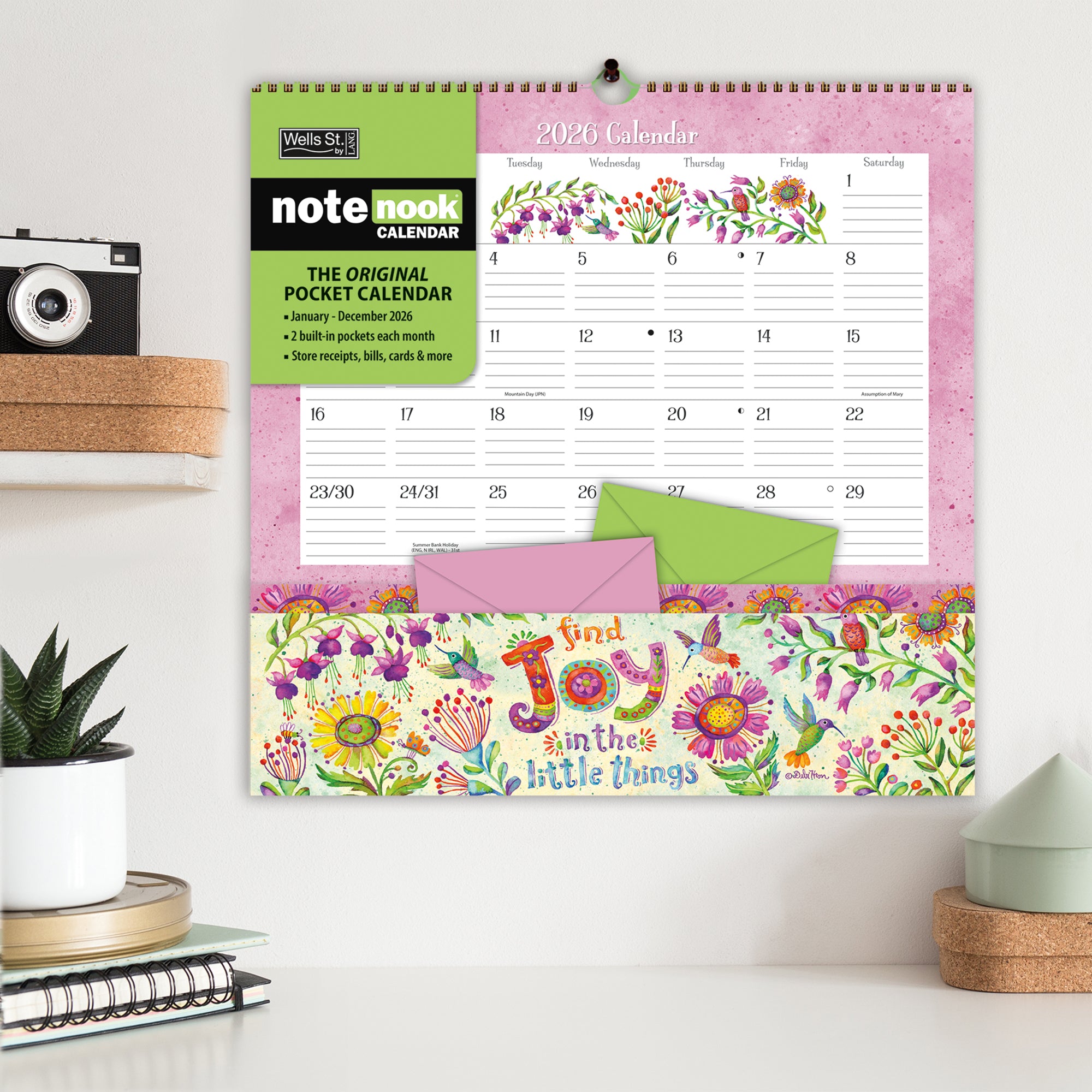 2026 LANG Simple Inspirations - Note Nook Square Wall Calendar