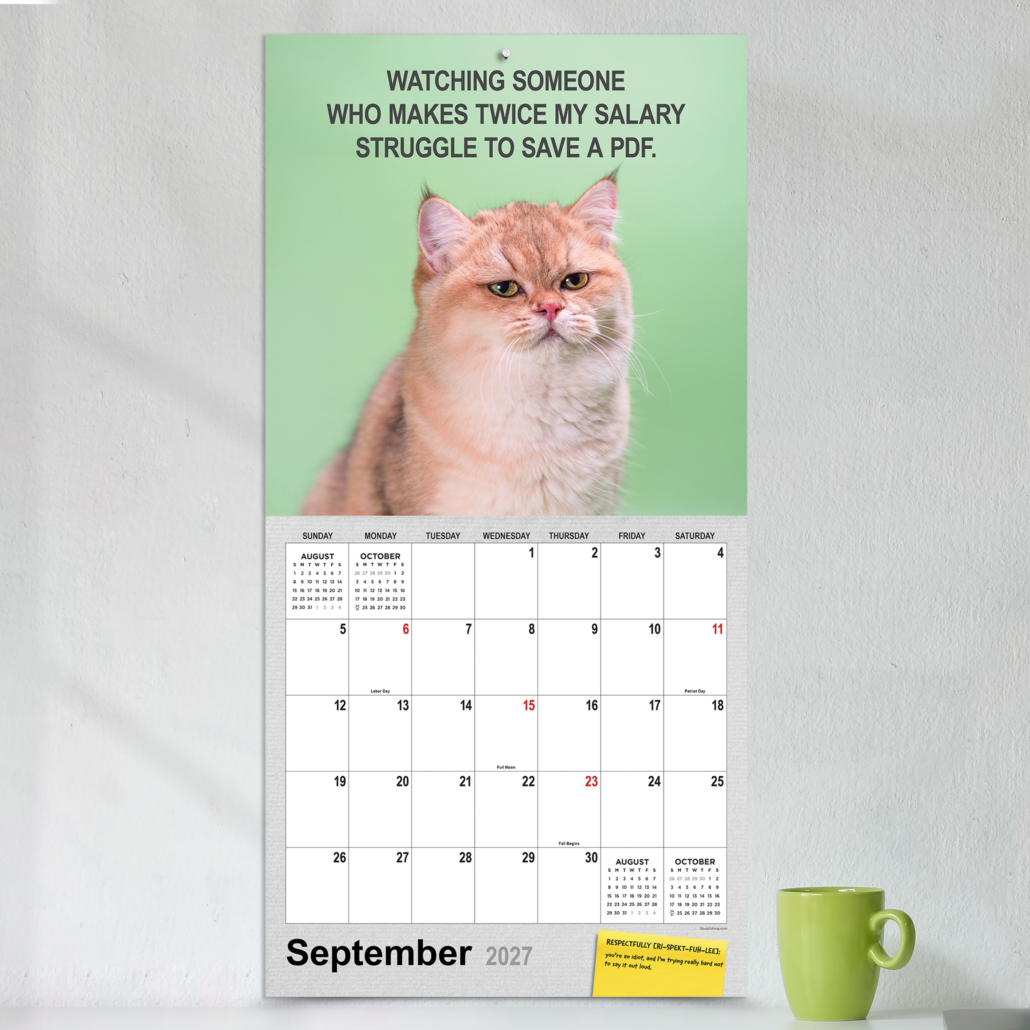 2027 Corporate Cats - Square Wall Calendar