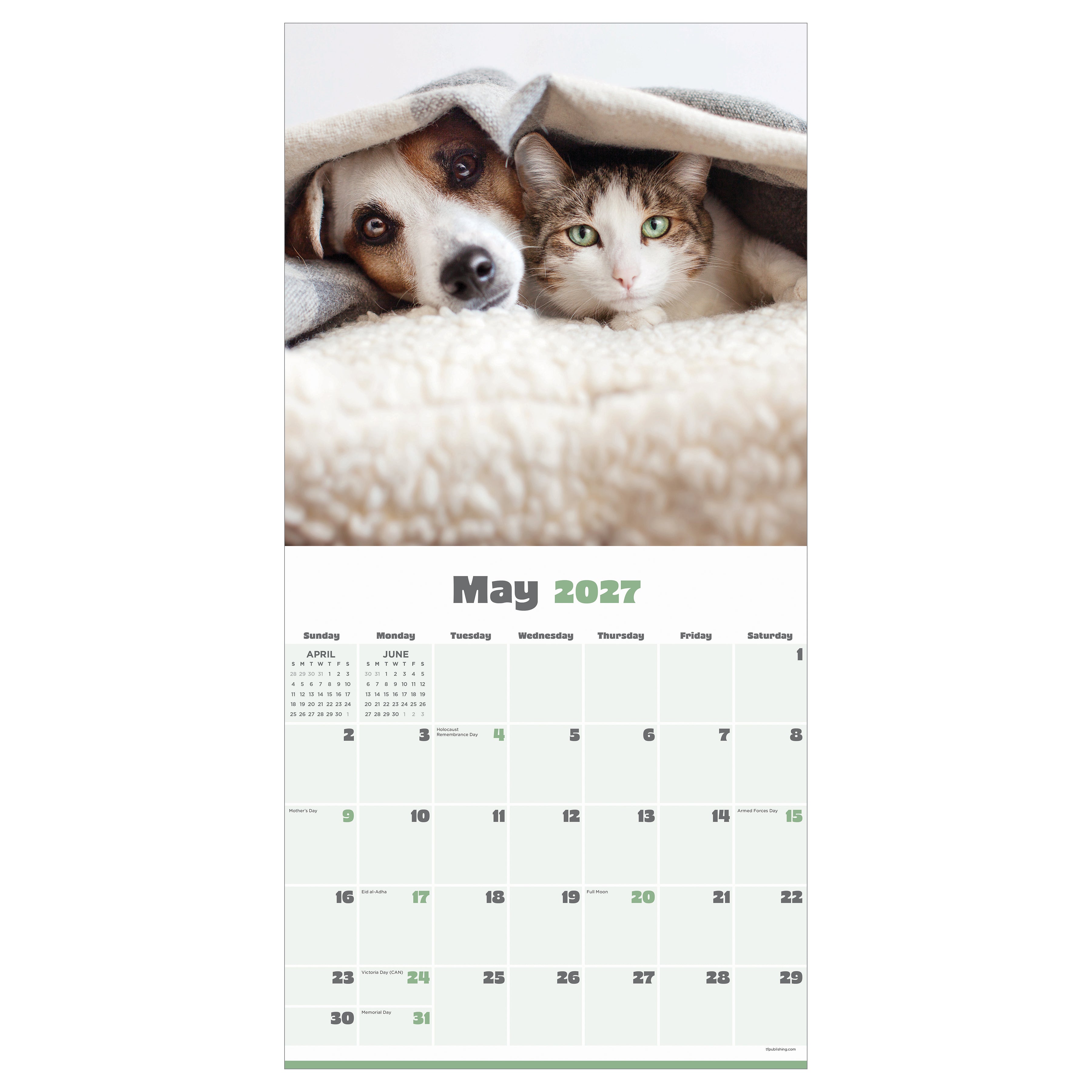 2027 Furry Friends - Square Wall Calendar