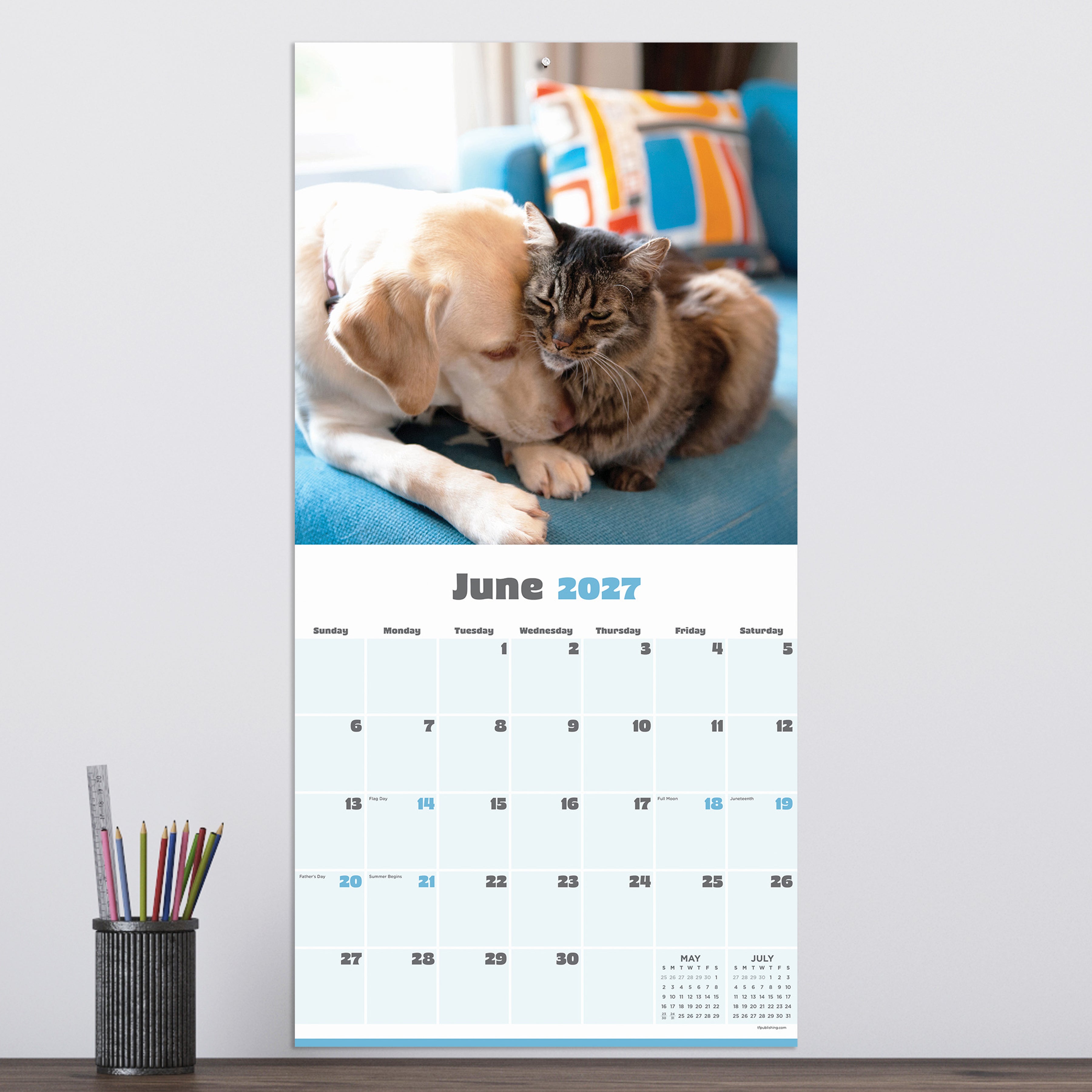 2027 Furry Friends - Square Wall Calendar