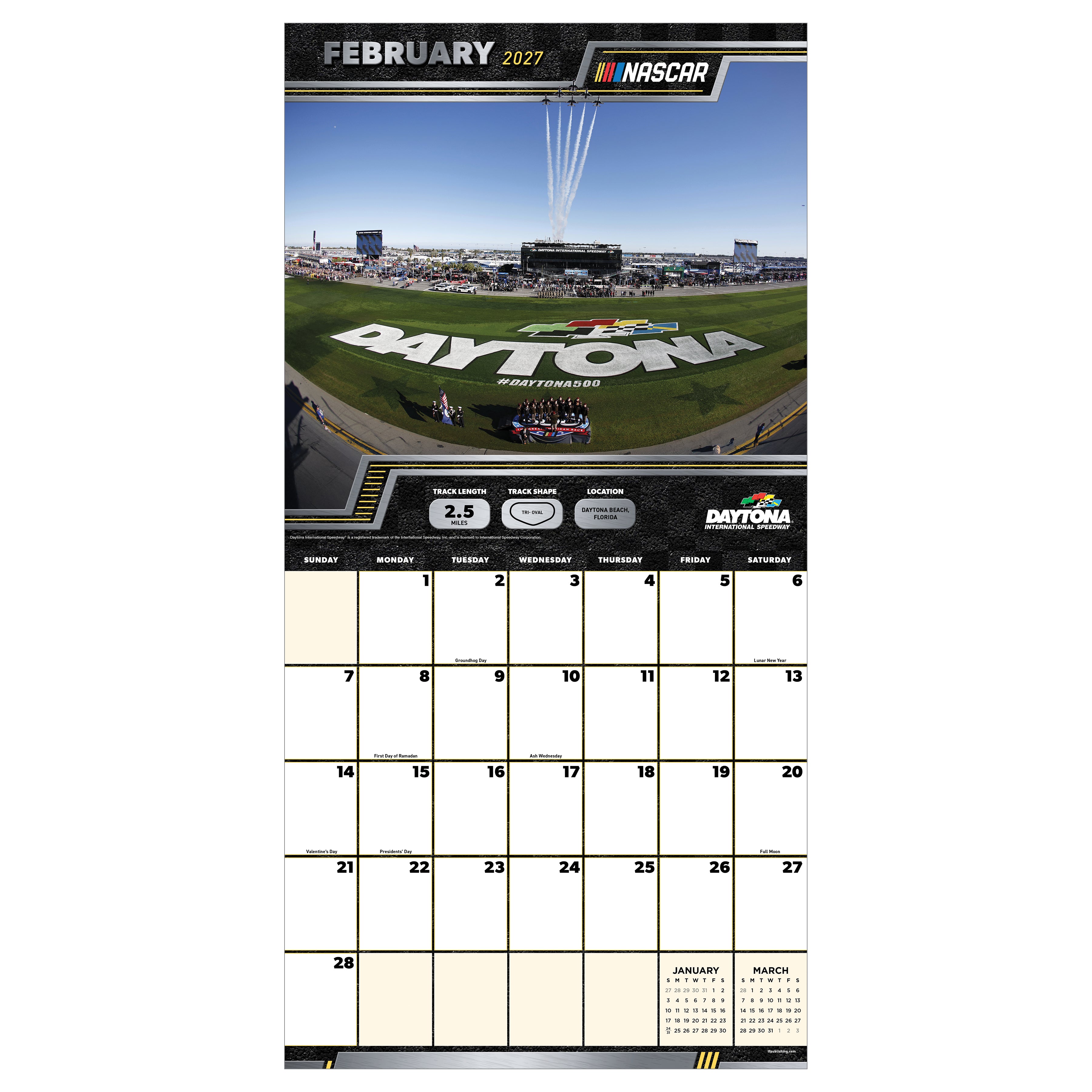 2027 Nascar Tracks - Square Wall Calendar