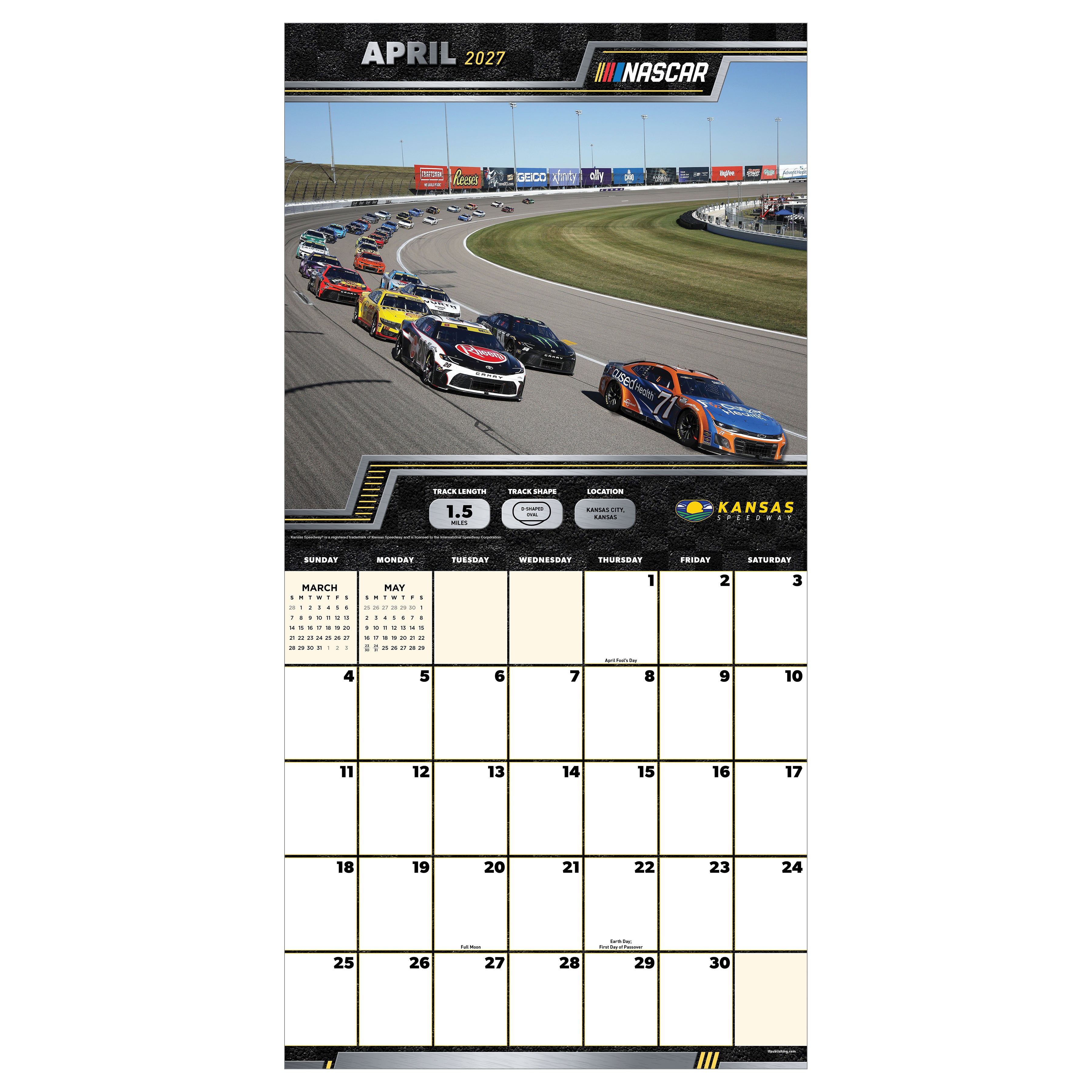 2027 Nascar Tracks - Square Wall Calendar