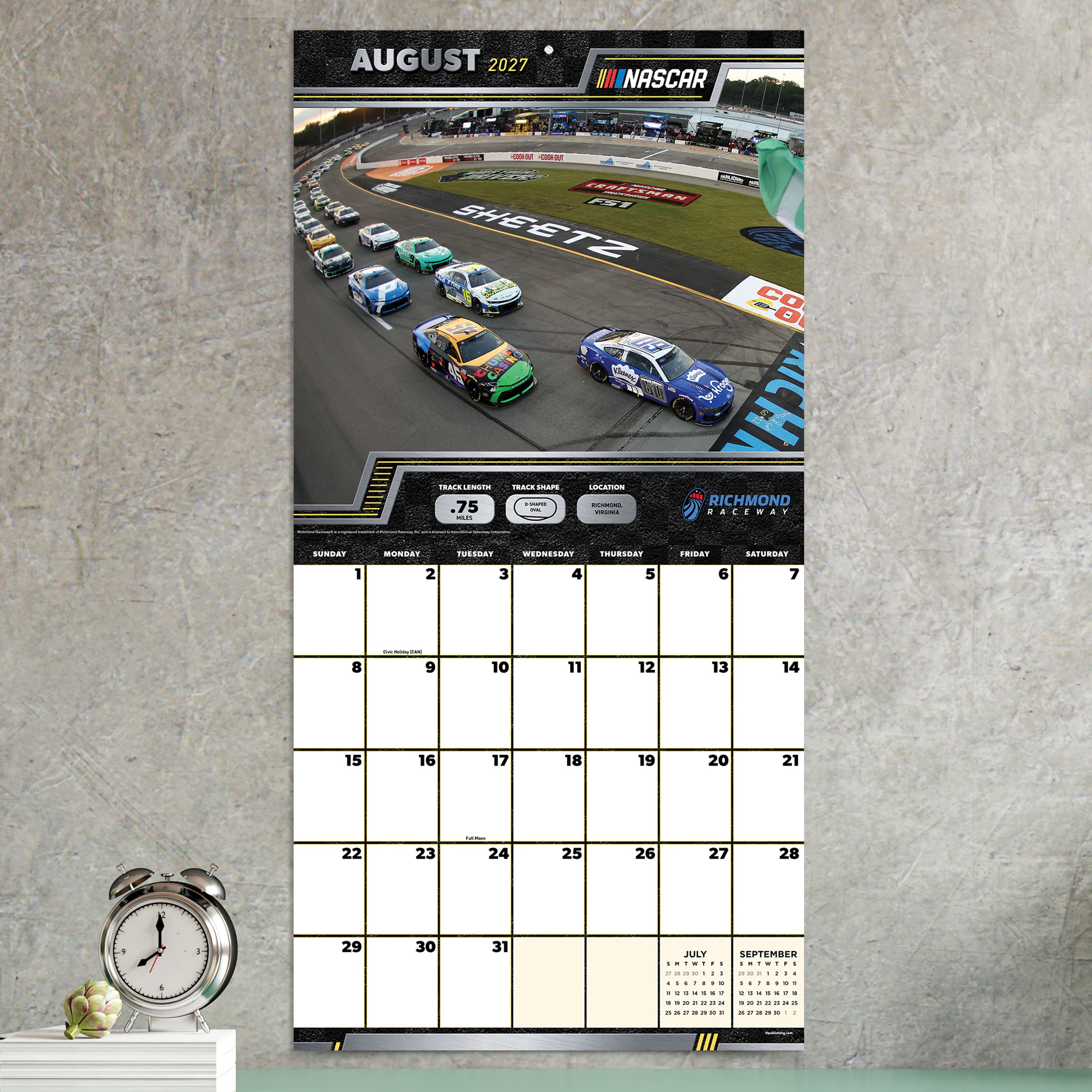 2027 Nascar Tracks - Square Wall Calendar