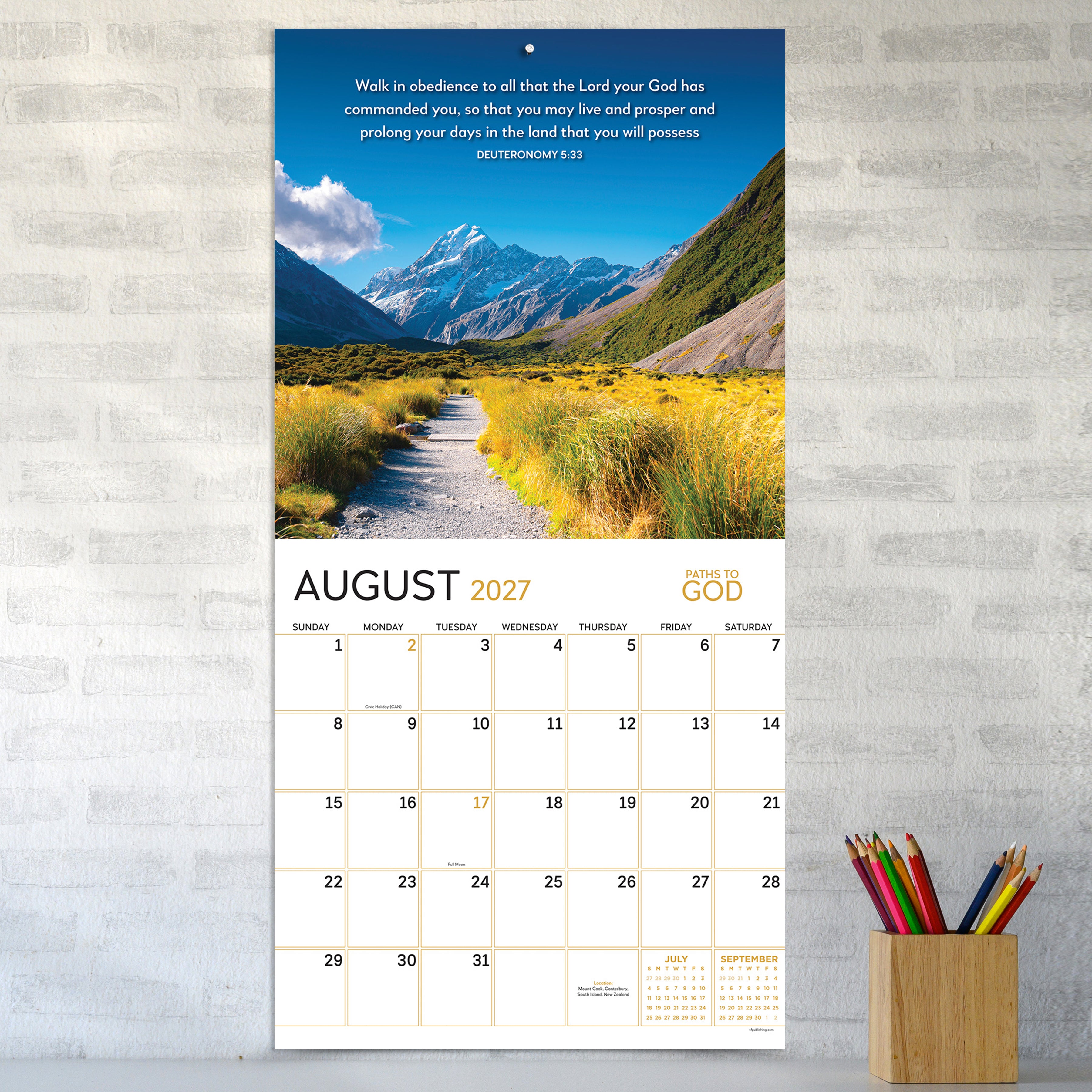 2027 Paths to God - Square Wall Calendar