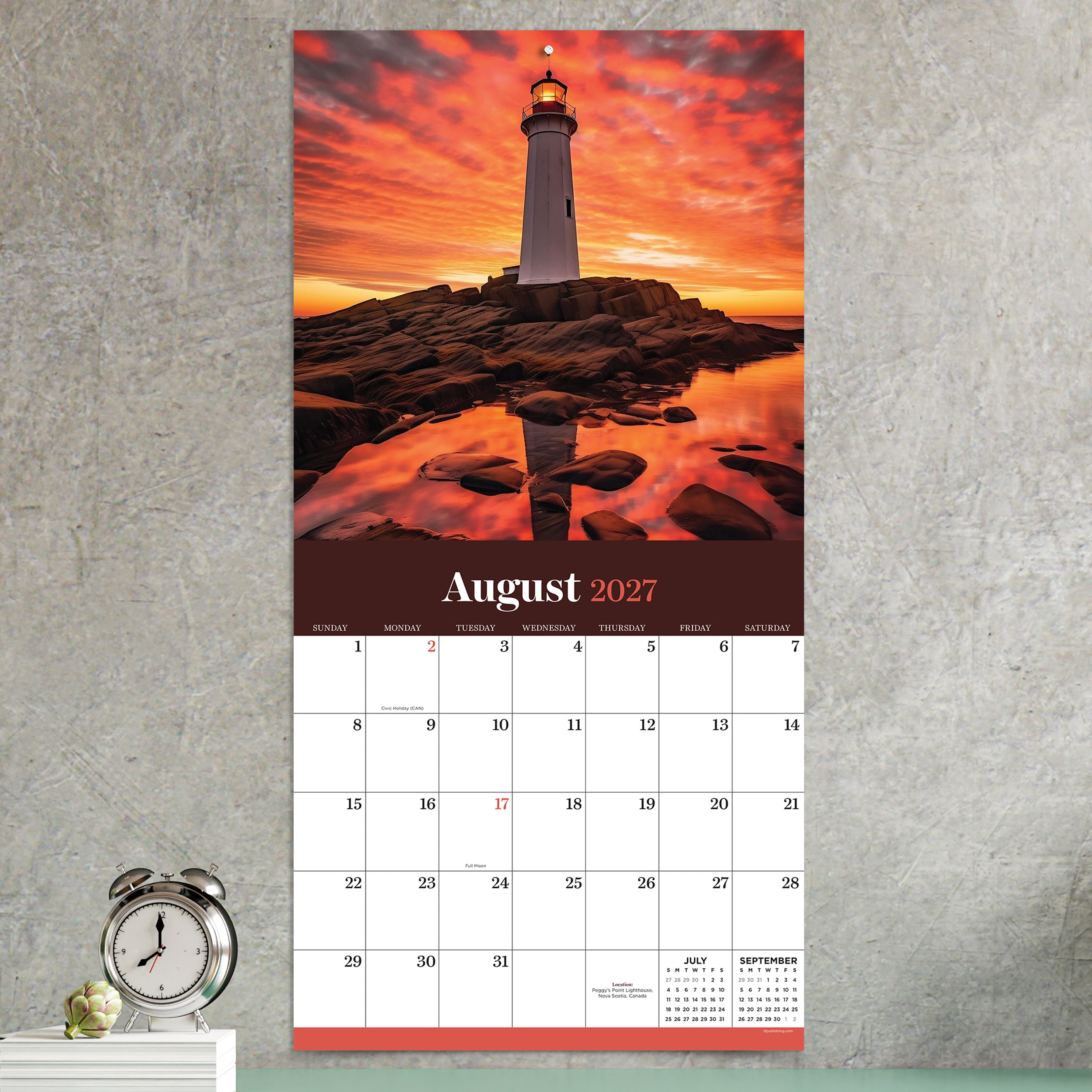 2027 Sunsets - Square Wall Calendar by TF Publishing