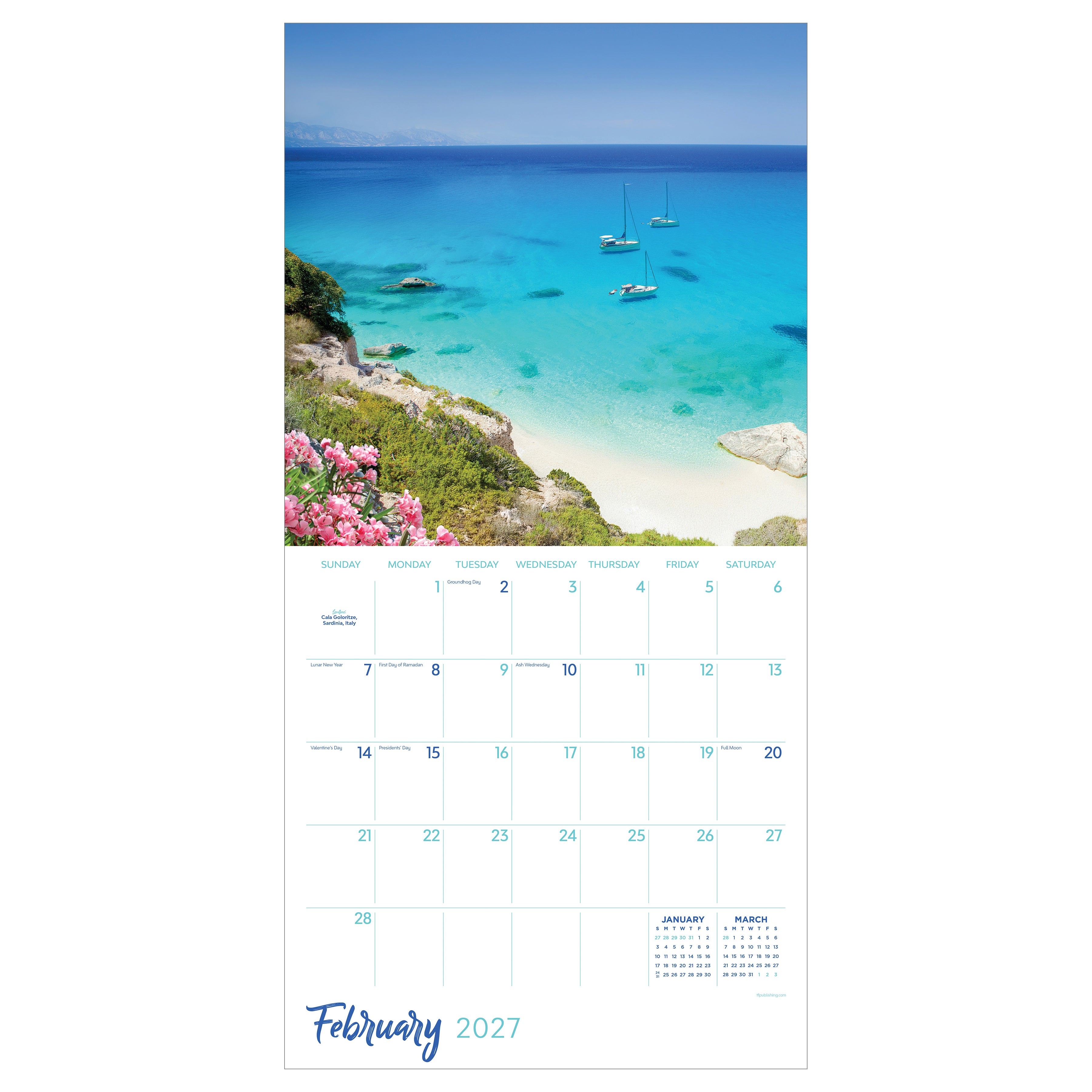 2027 Tropical Beaches - Square Wall Calendar