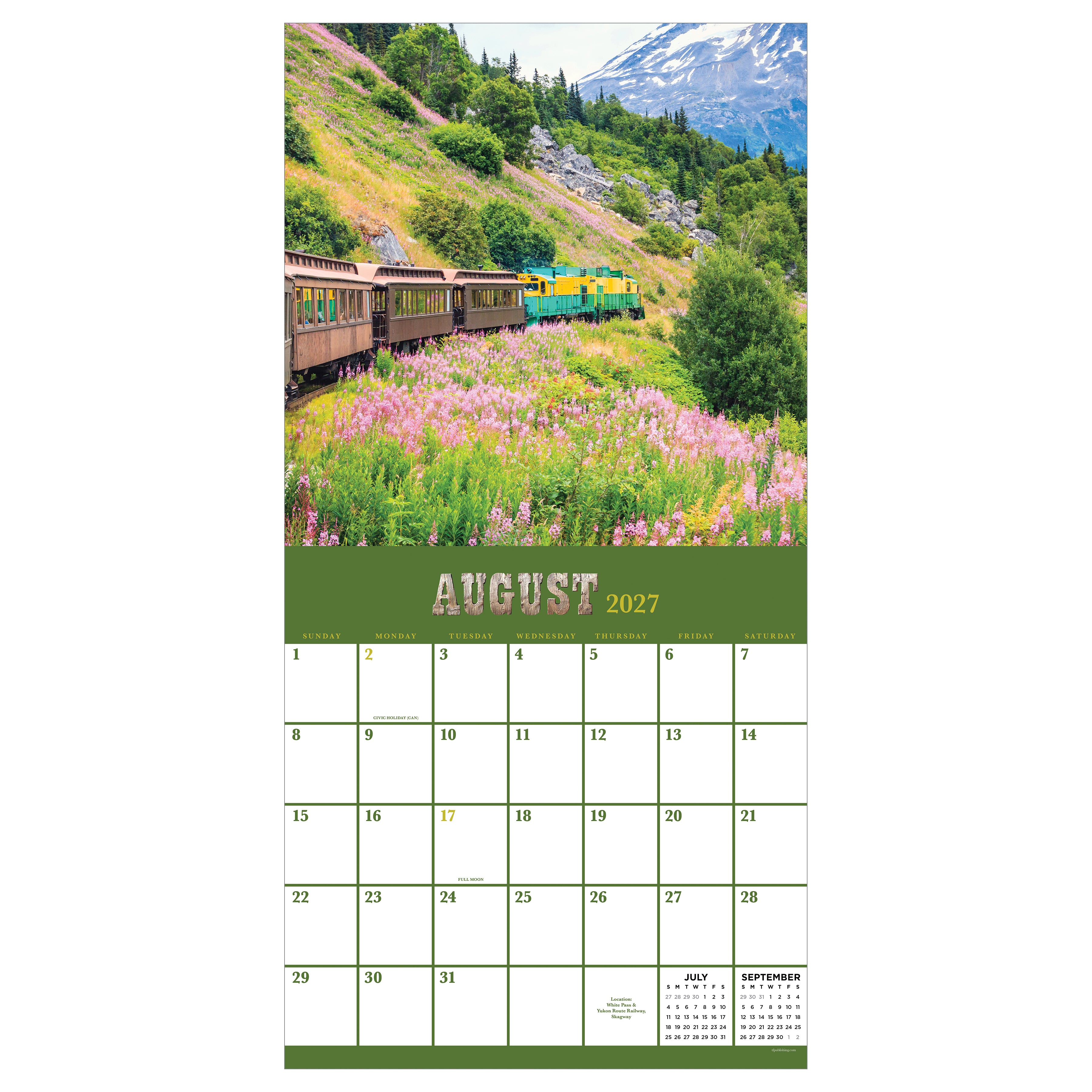 2027 Alaska - Square Wall Calendar
