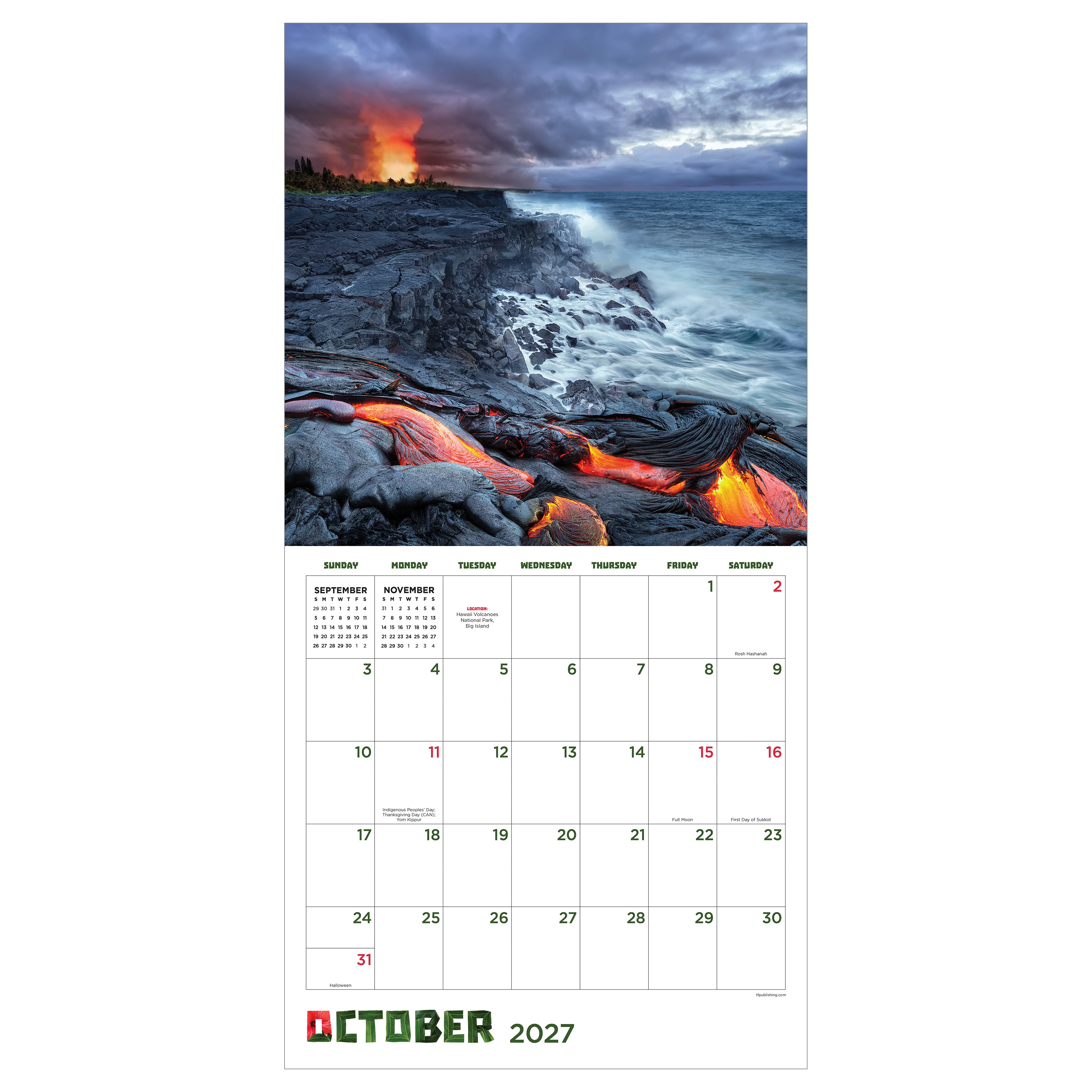 2027 Hawaii - Square Wall Calendar