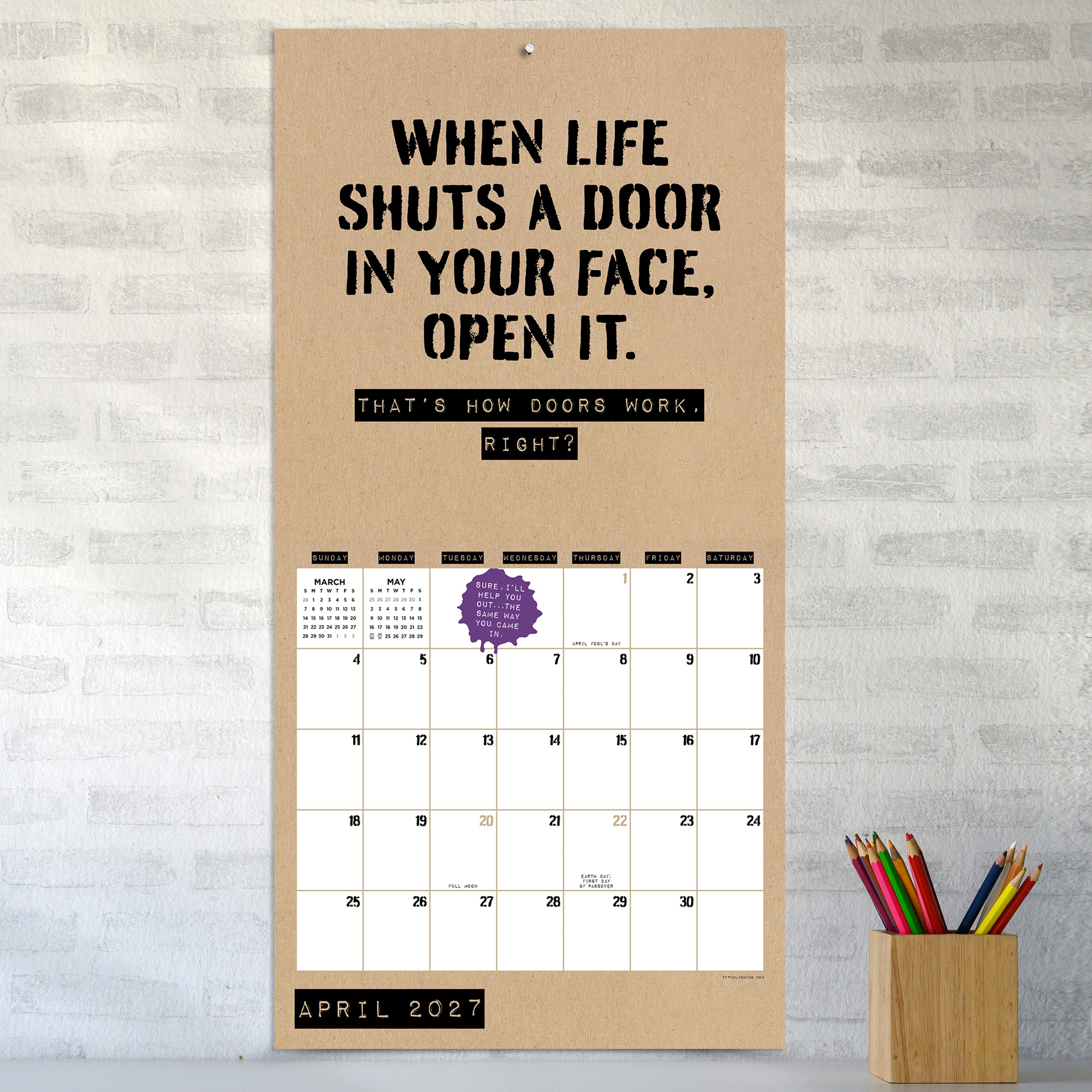 2027 Anti-Affirmations - Square Wall Calendar