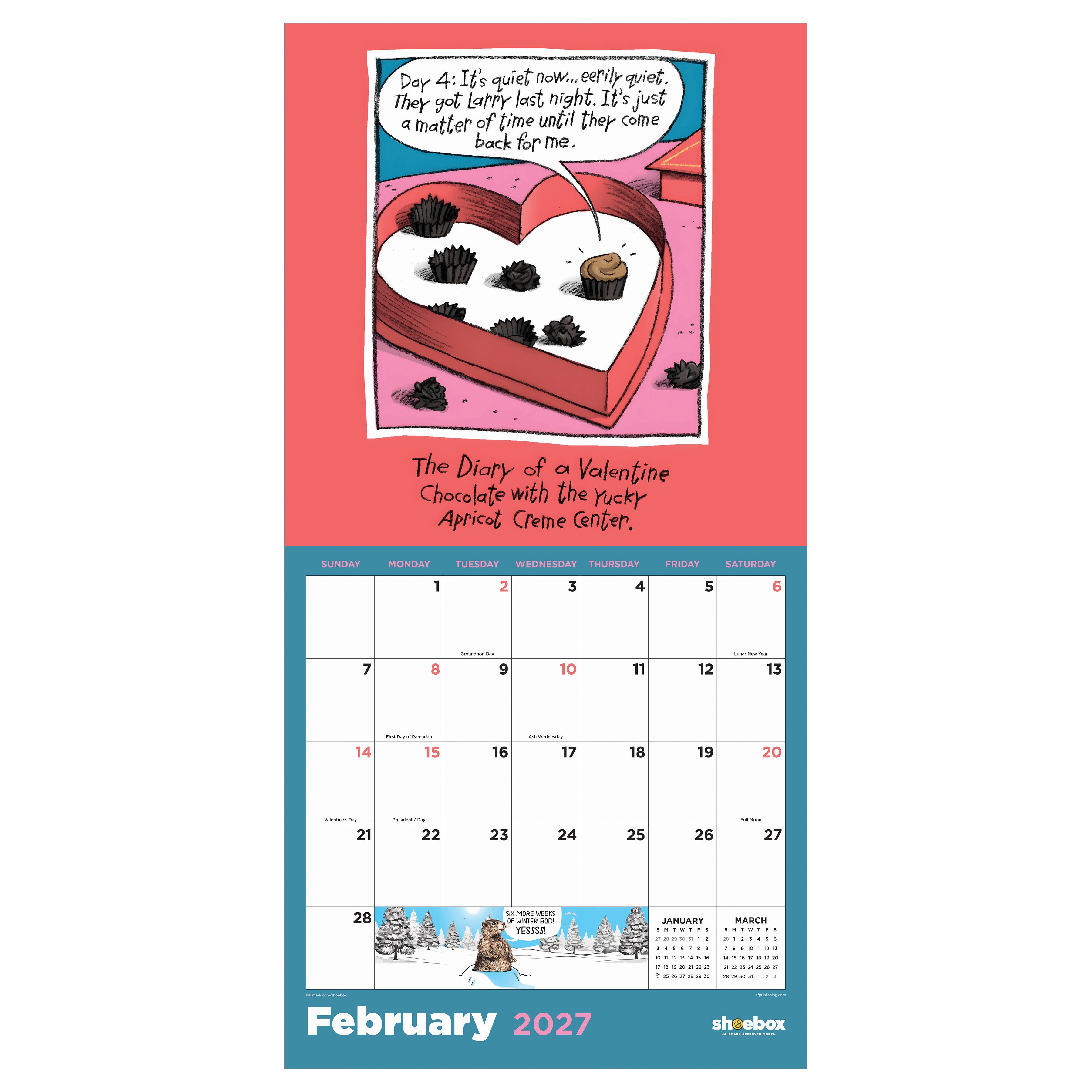 2027 Shoebox: Laugh Out Loud - Square Wall Calendar