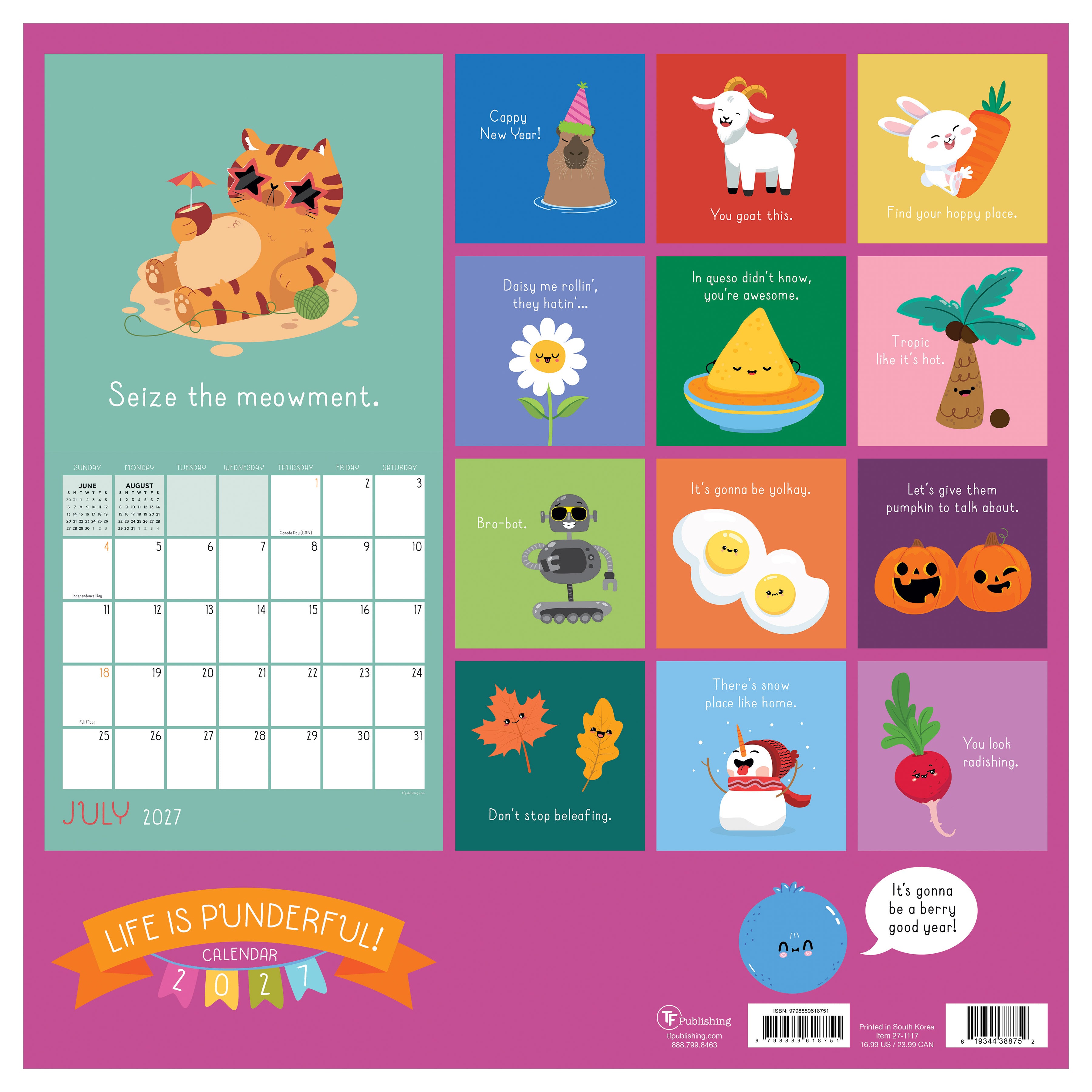 2027 Puns of Fun - Square Wall Calendar