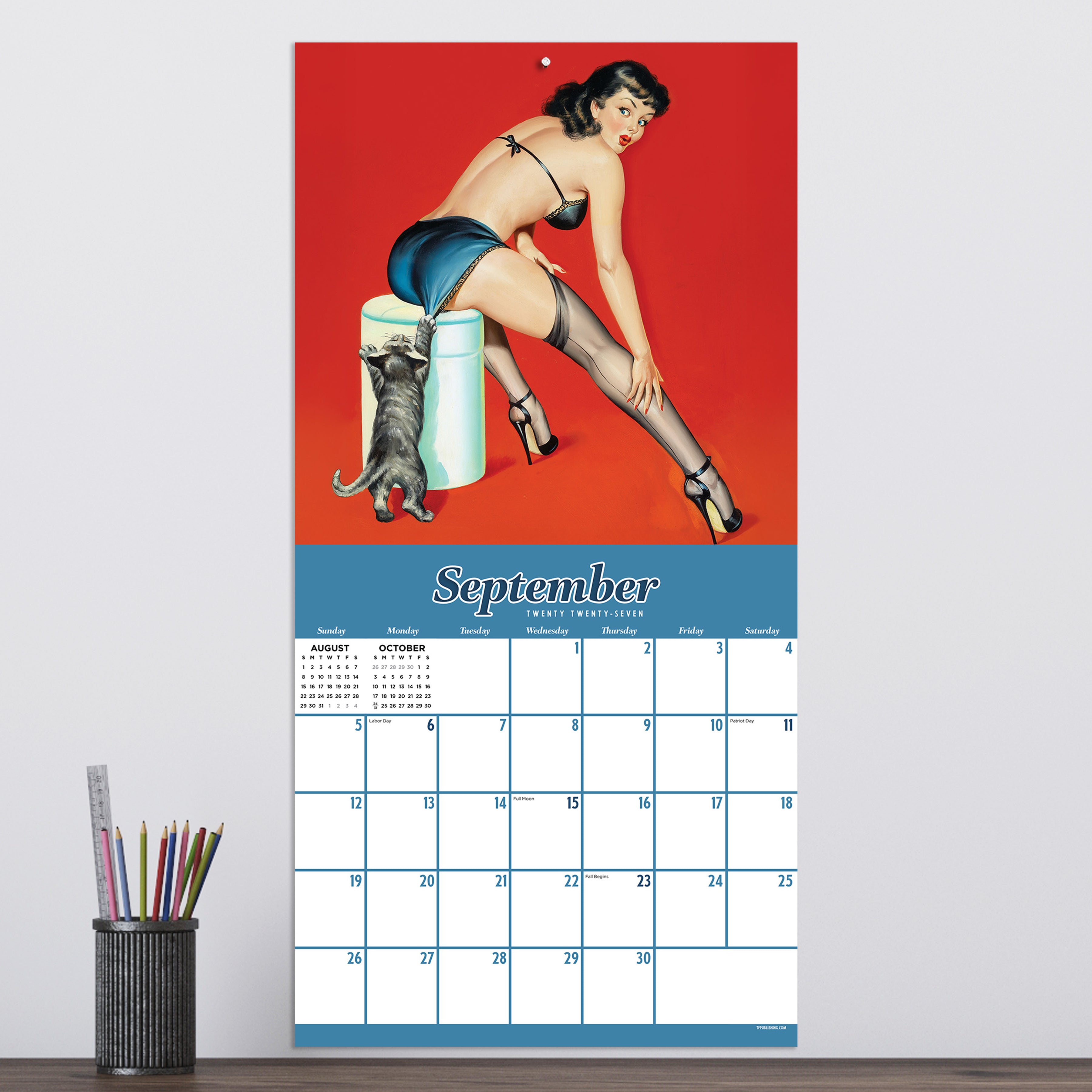 2027 PinUps - Square Wall Calendar