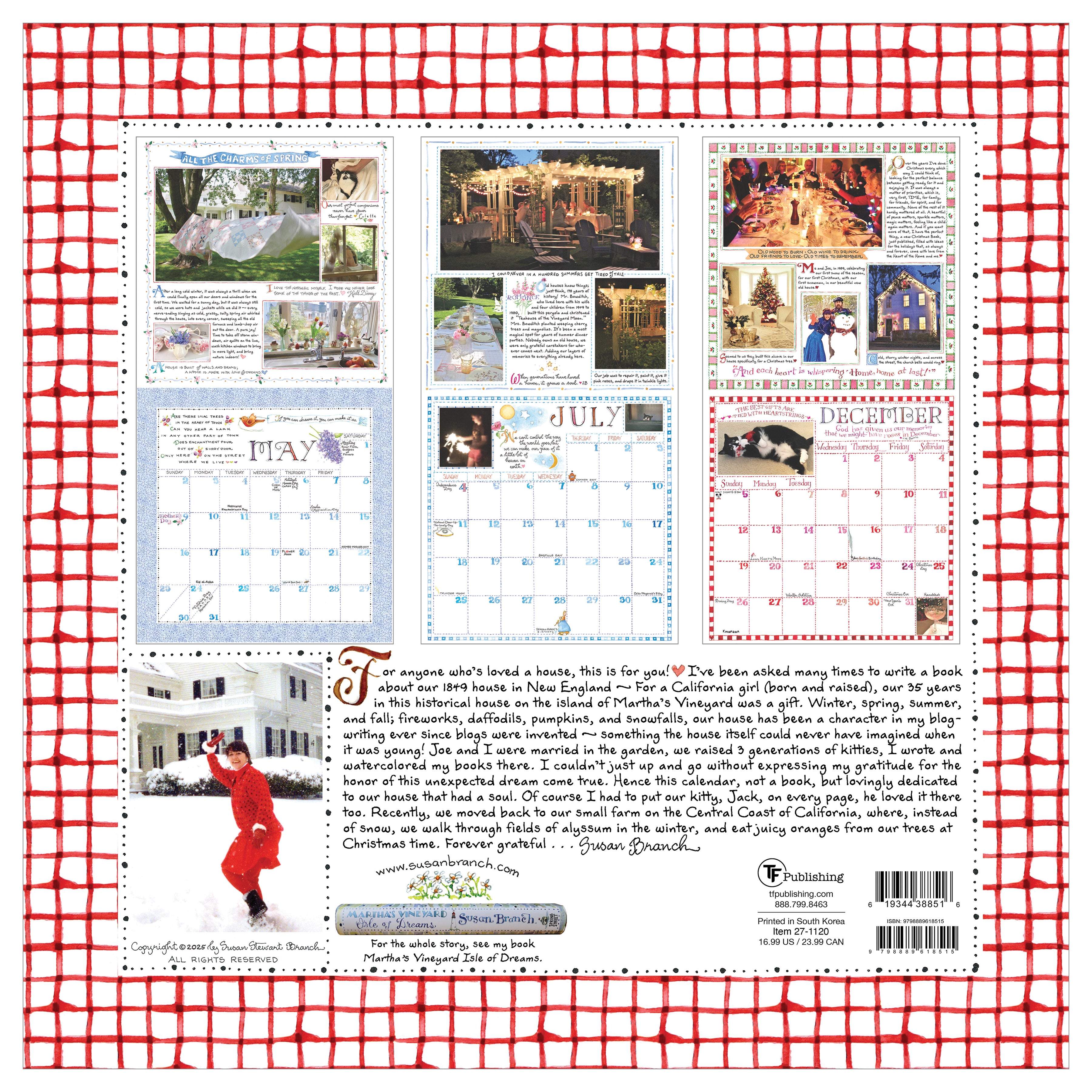 2027 Susan Branch - Square Wall Calendar