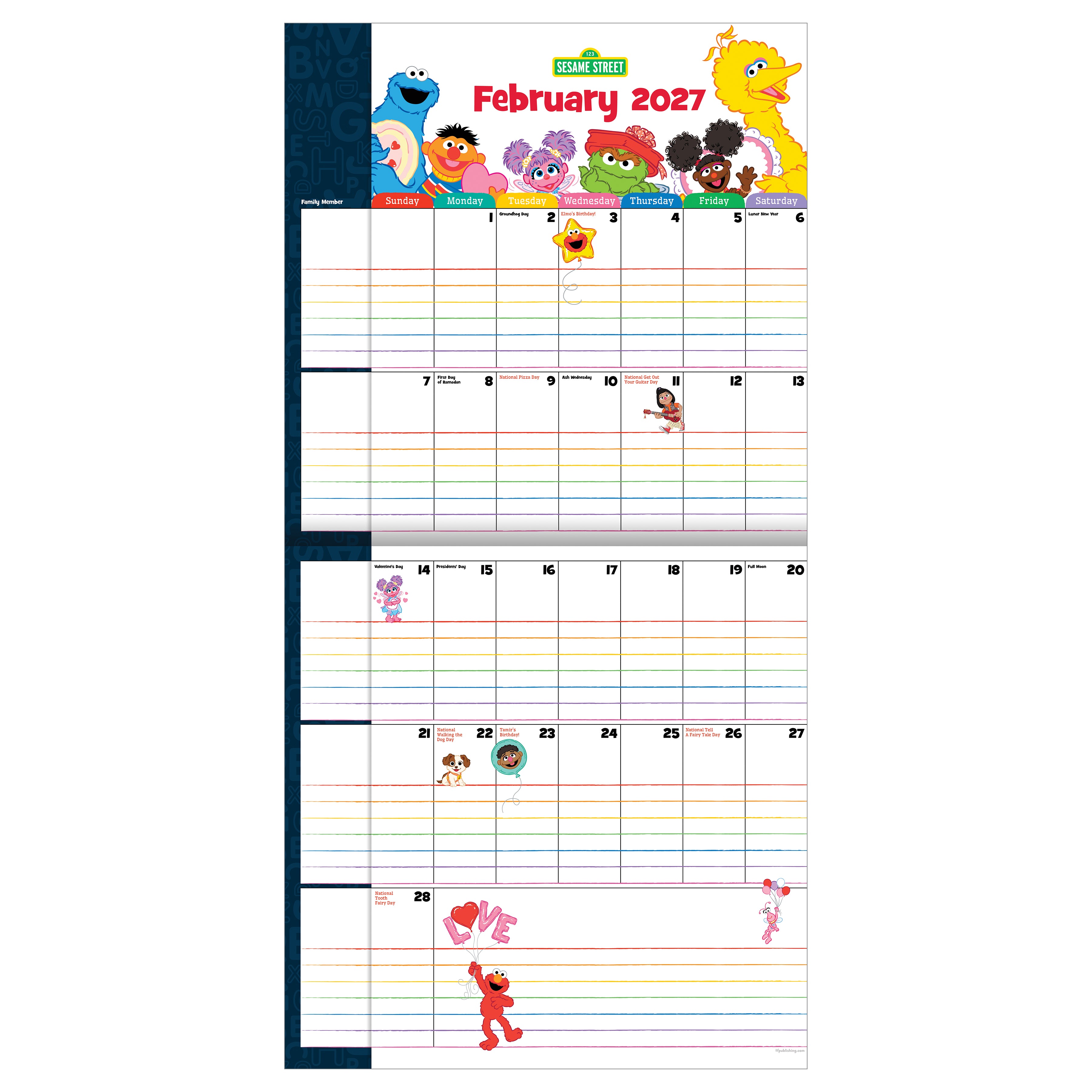 2027 Sesame Street Planning - Square Wall Calendar