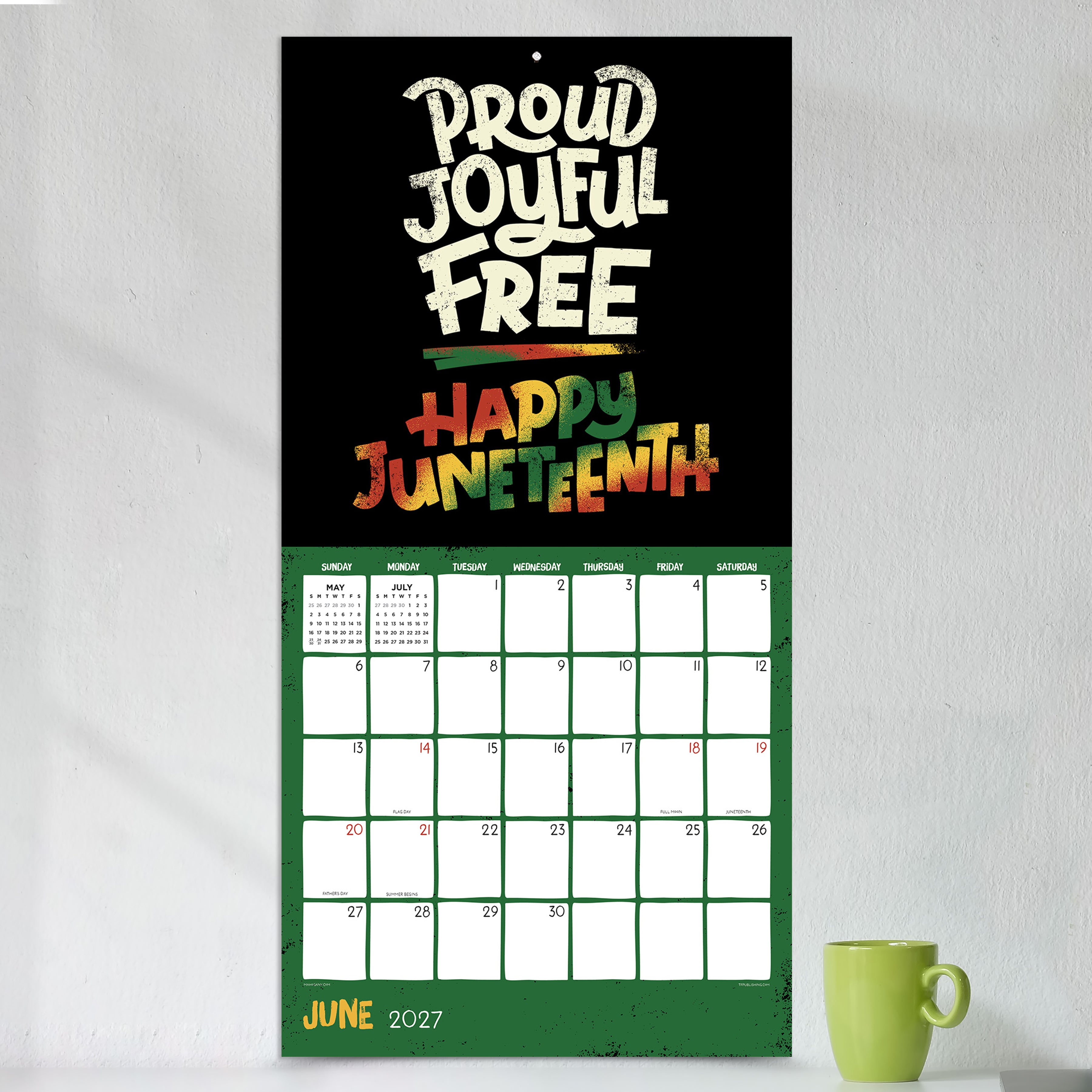 2027 Mahogany - Square Wall Calendar