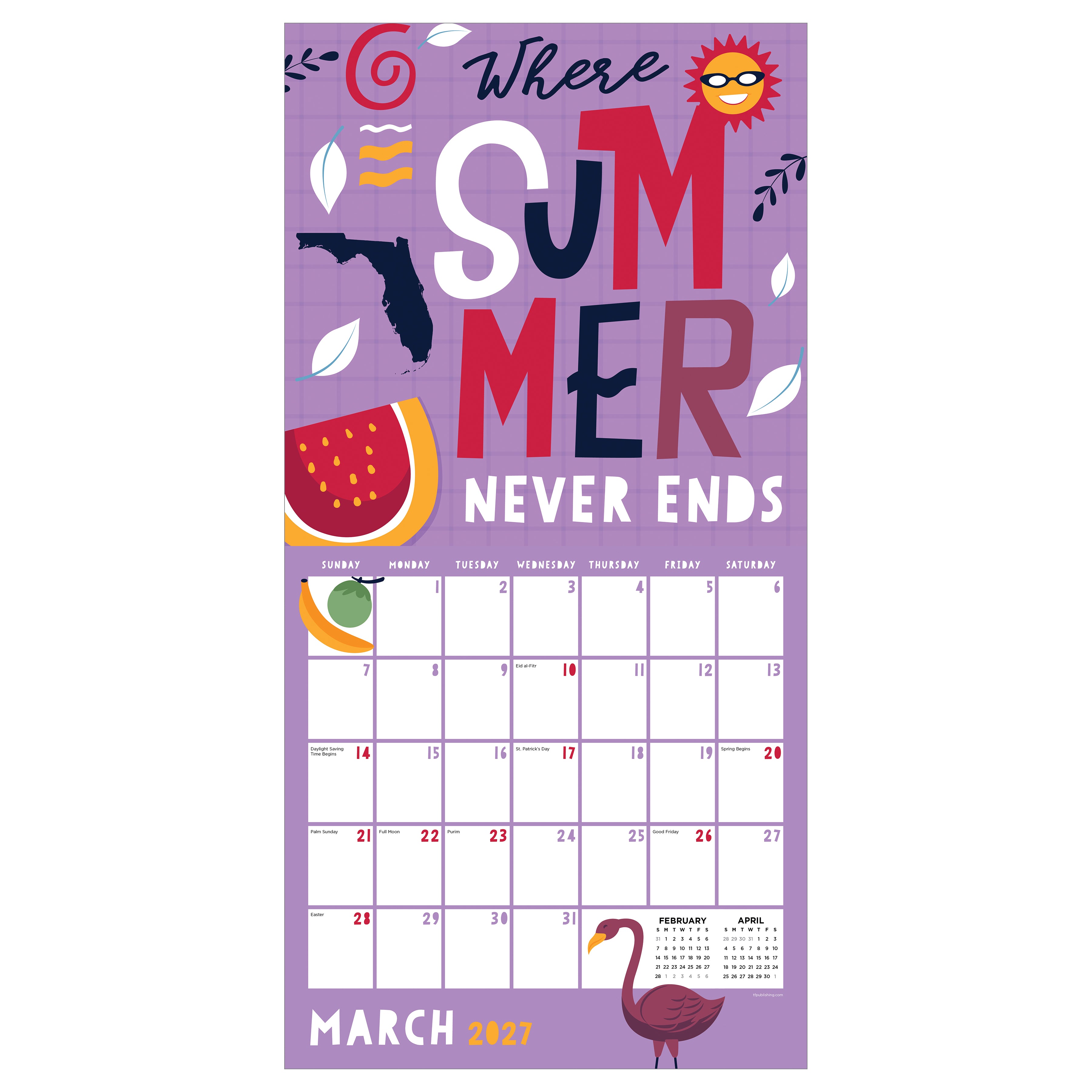 2027 Home: Florida - Square Wall Calendar