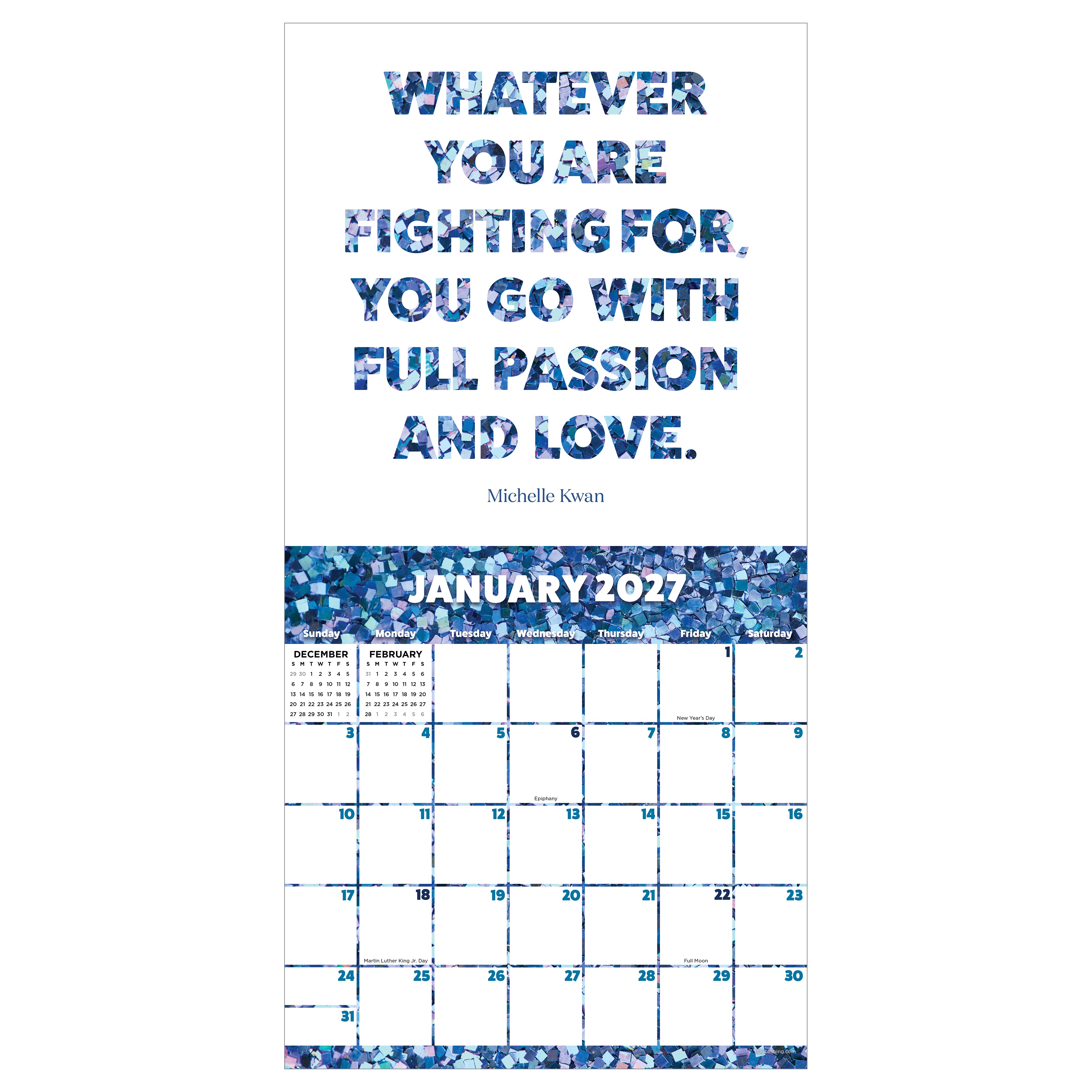 2027 Play Like A Girl - Square Wall Calendar