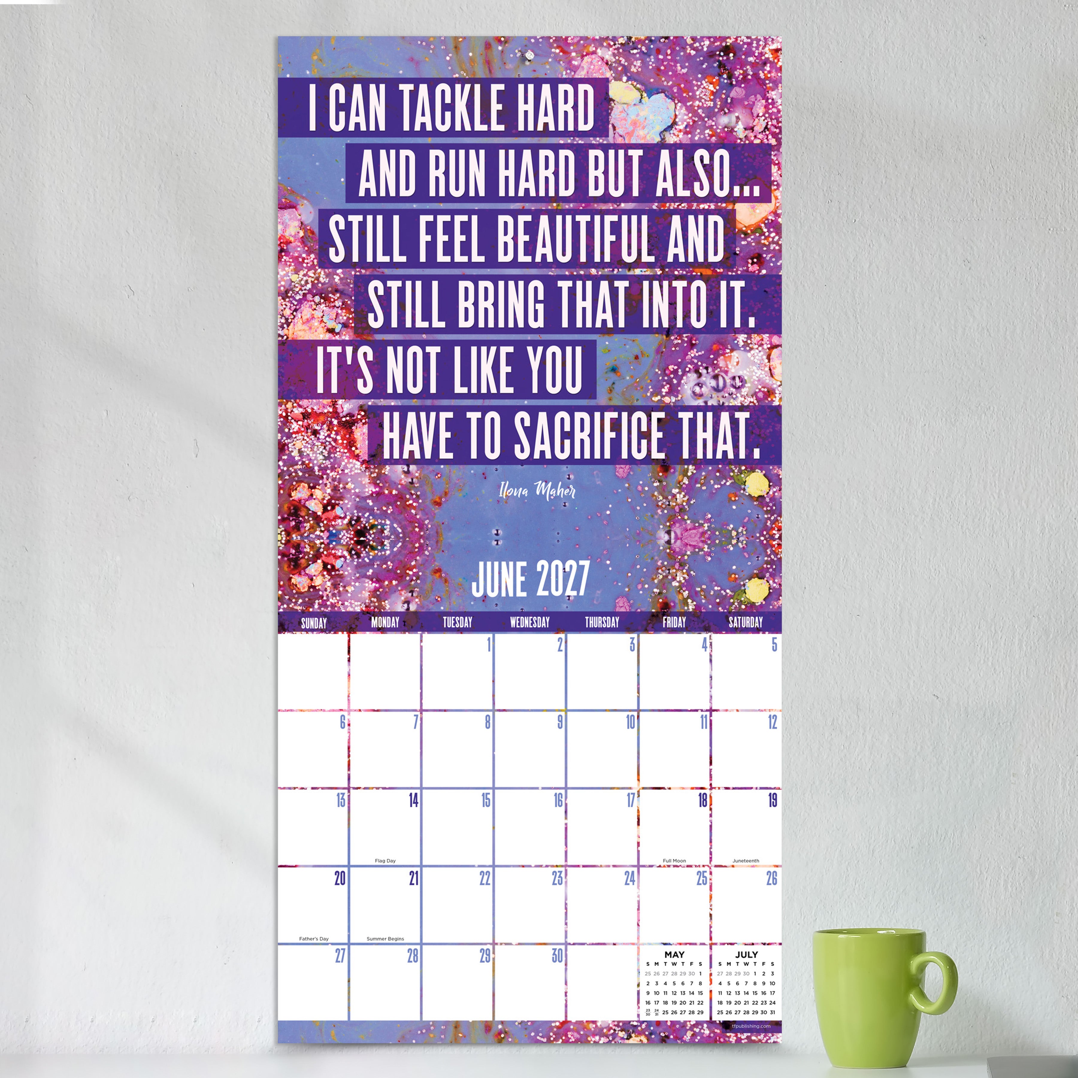 2027 Play Like A Girl - Square Wall Calendar