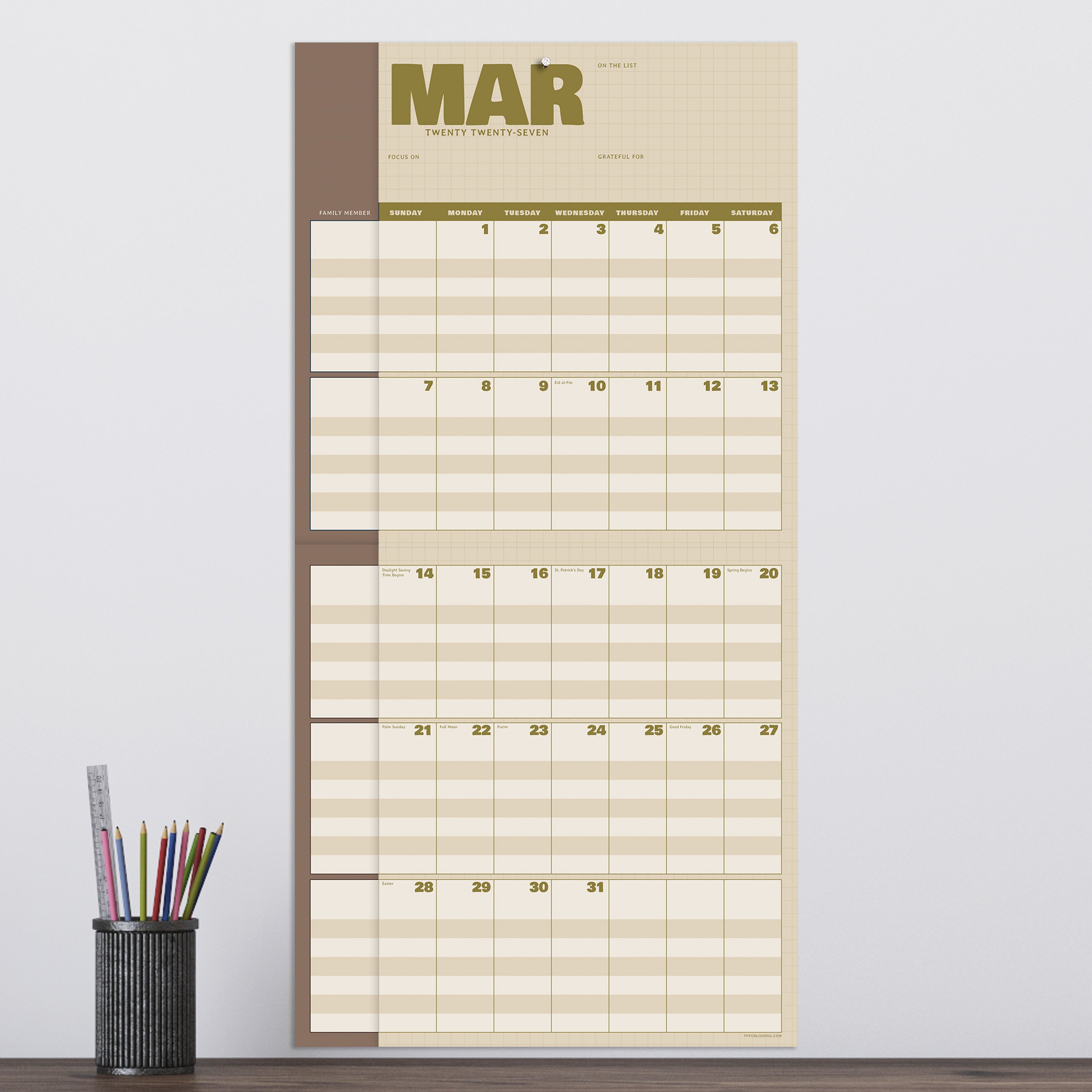 2027 Parent Planner - Square Wall Calendar