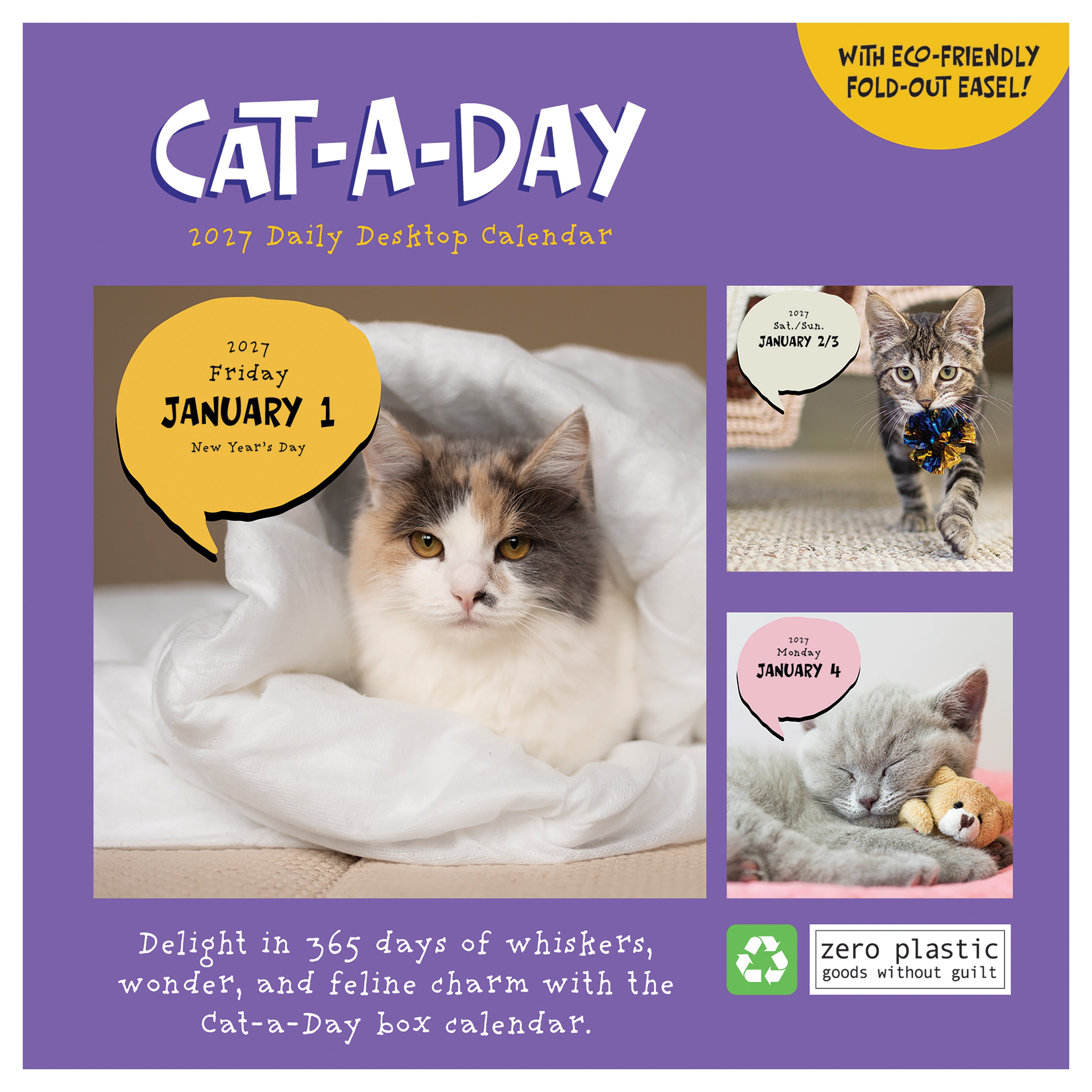 2027 Cat A Day - Boxed Page-A-Day Calendar