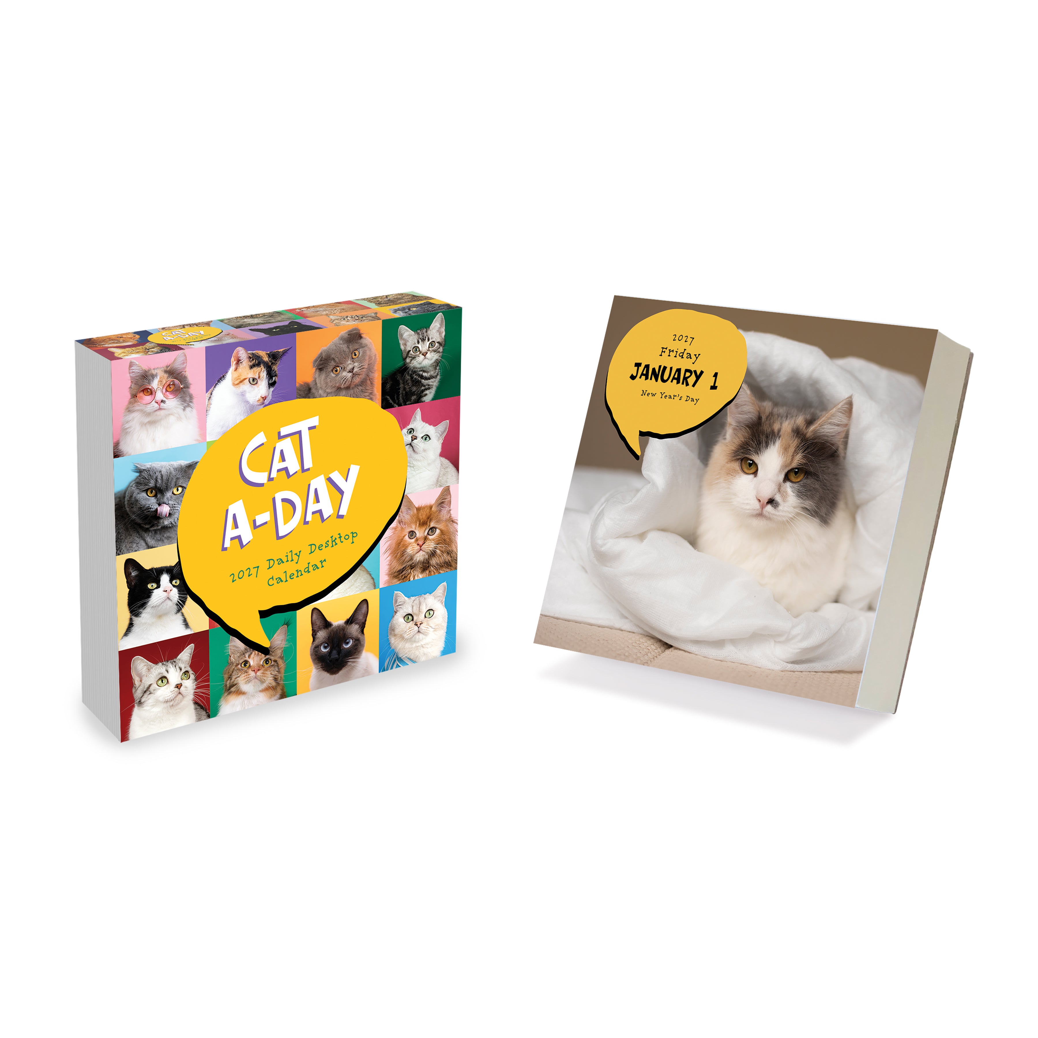 2027 Cat A Day - Boxed Page-A-Day Calendar