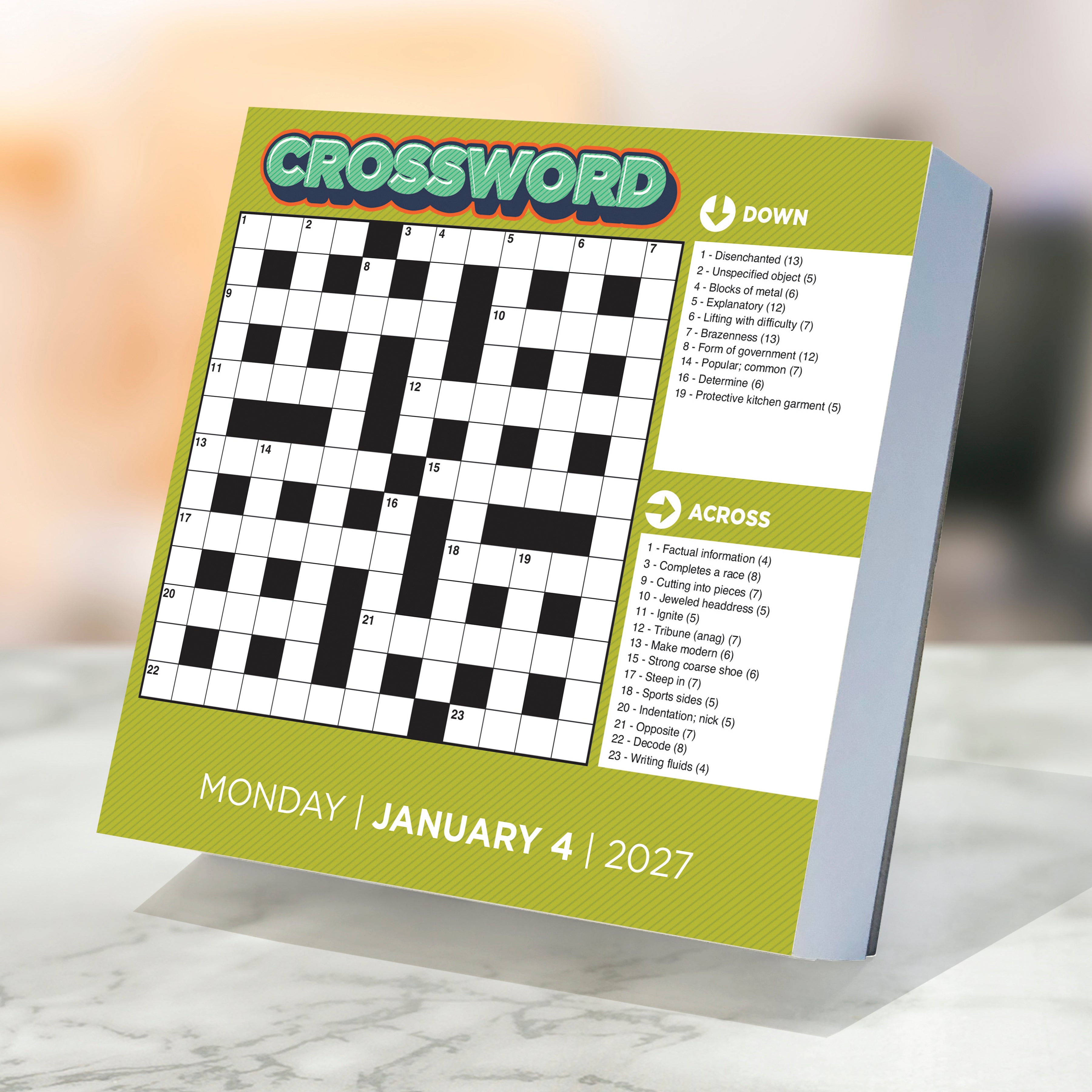 2027 Daily Word Puzzle - Boxed Page-A-Day Calendar