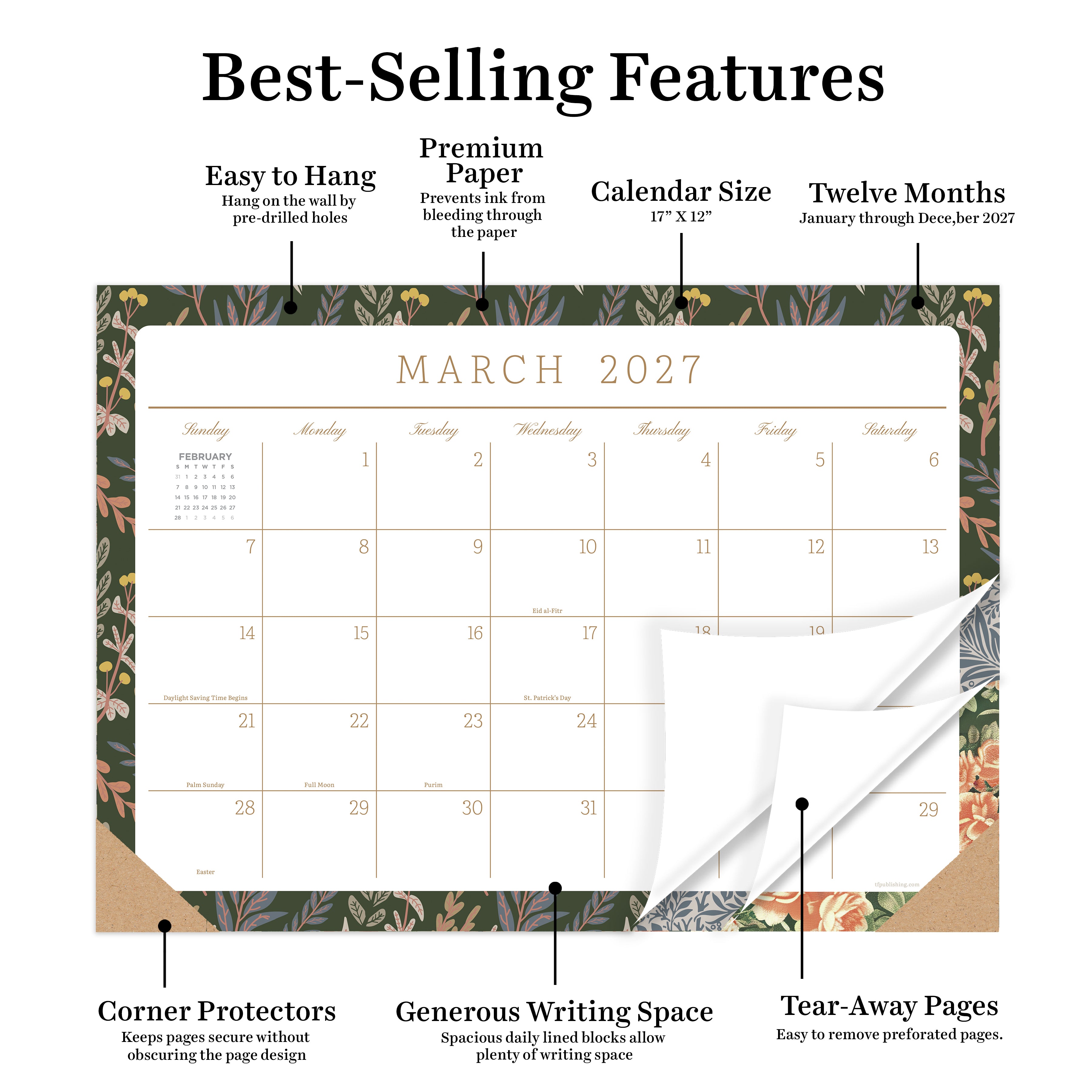 2027 Artisan Legacy - Medium Desk Pad Calendar
