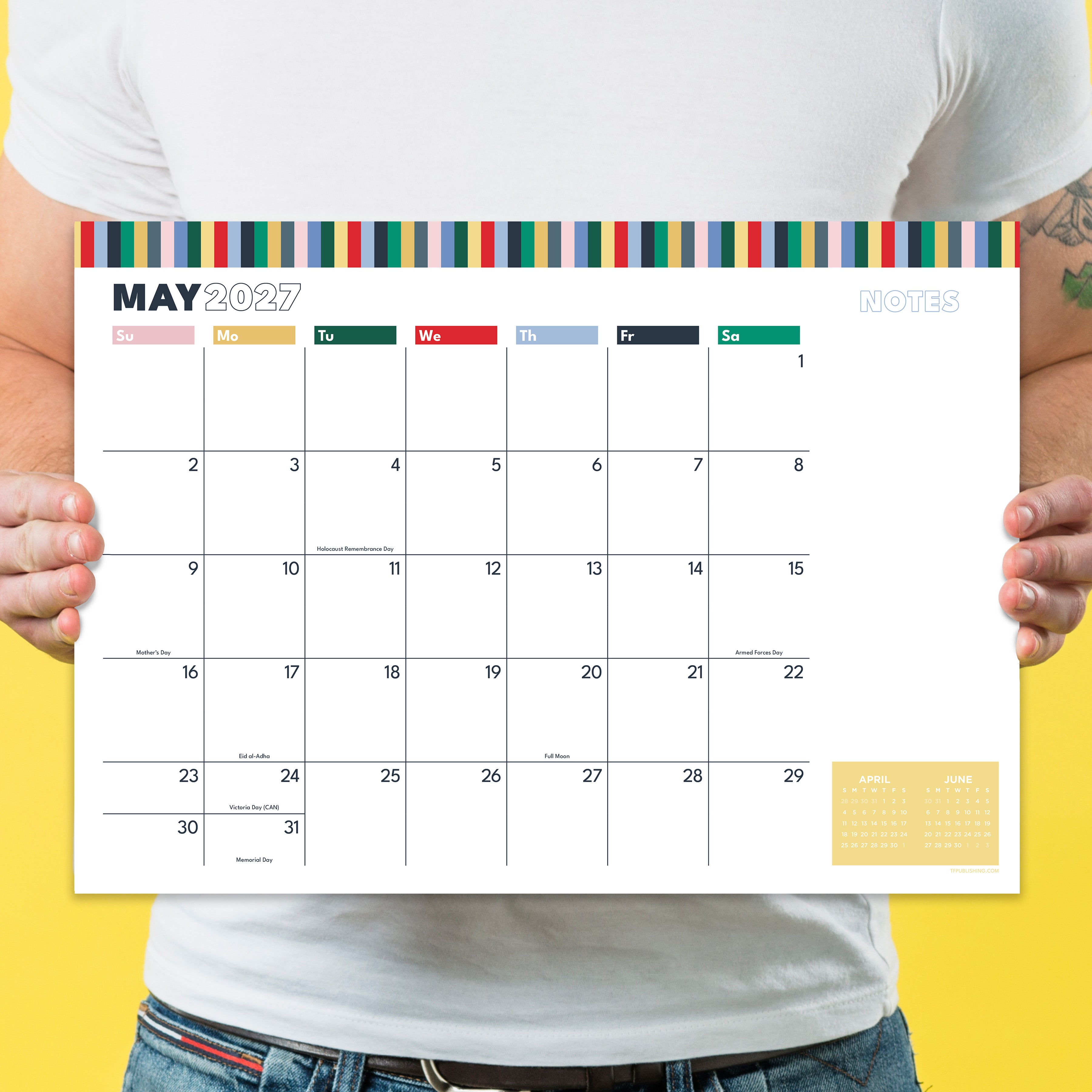 2027 Long Weekend - Medium Desk Pad Calendar