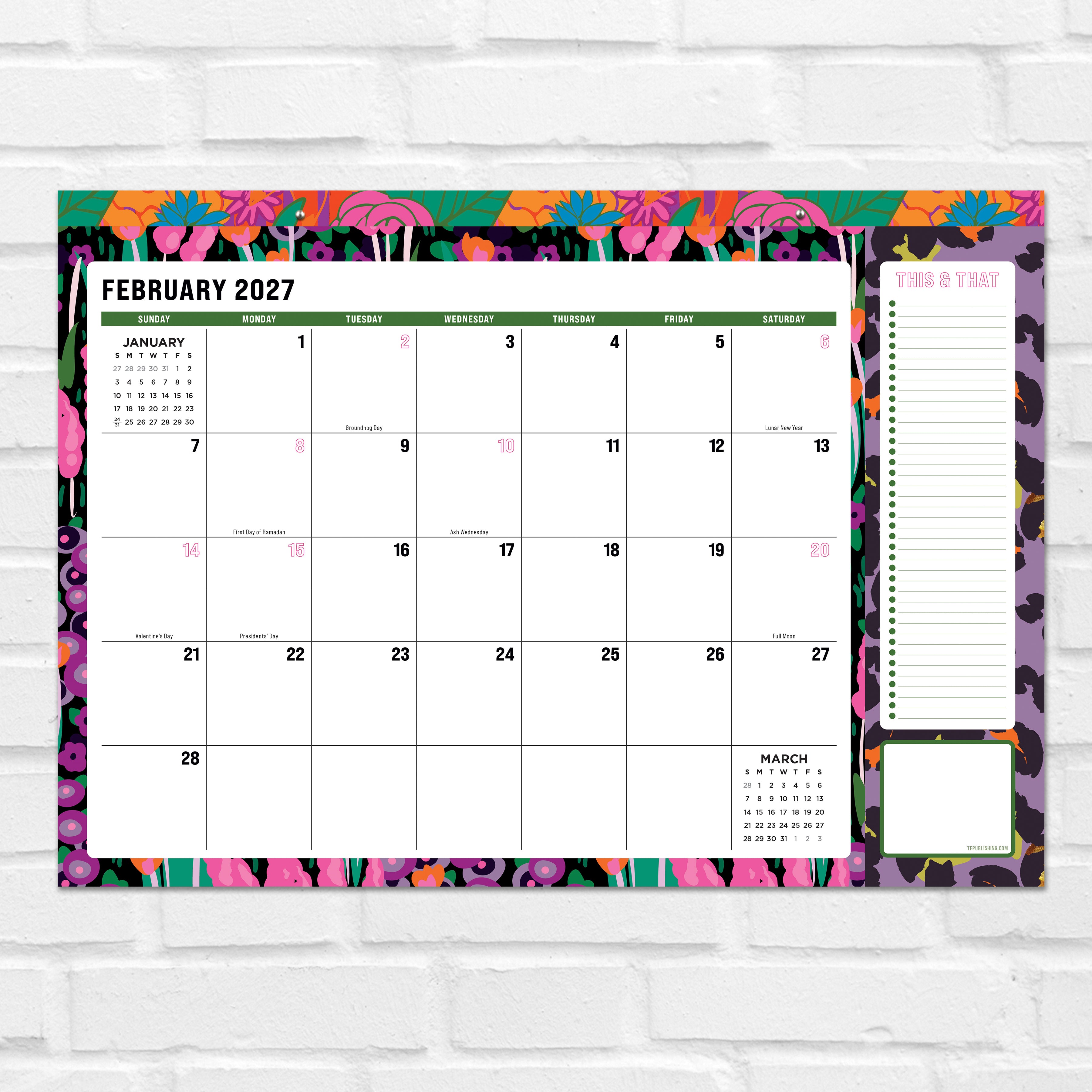 2027 Maximal Mirage - Medium Desk Pad Calendar