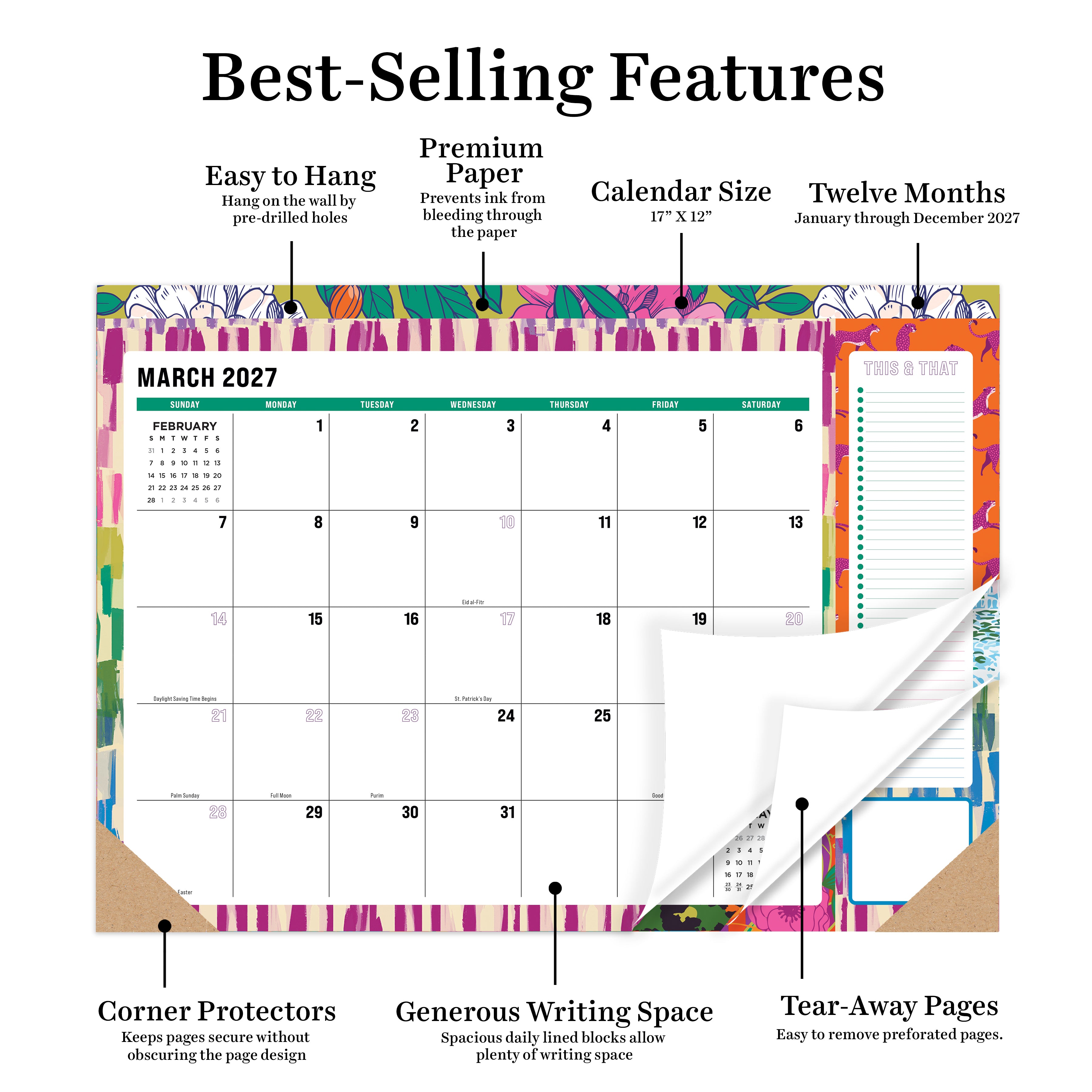 2027 Maximal Mirage - Medium Desk Pad Calendar
