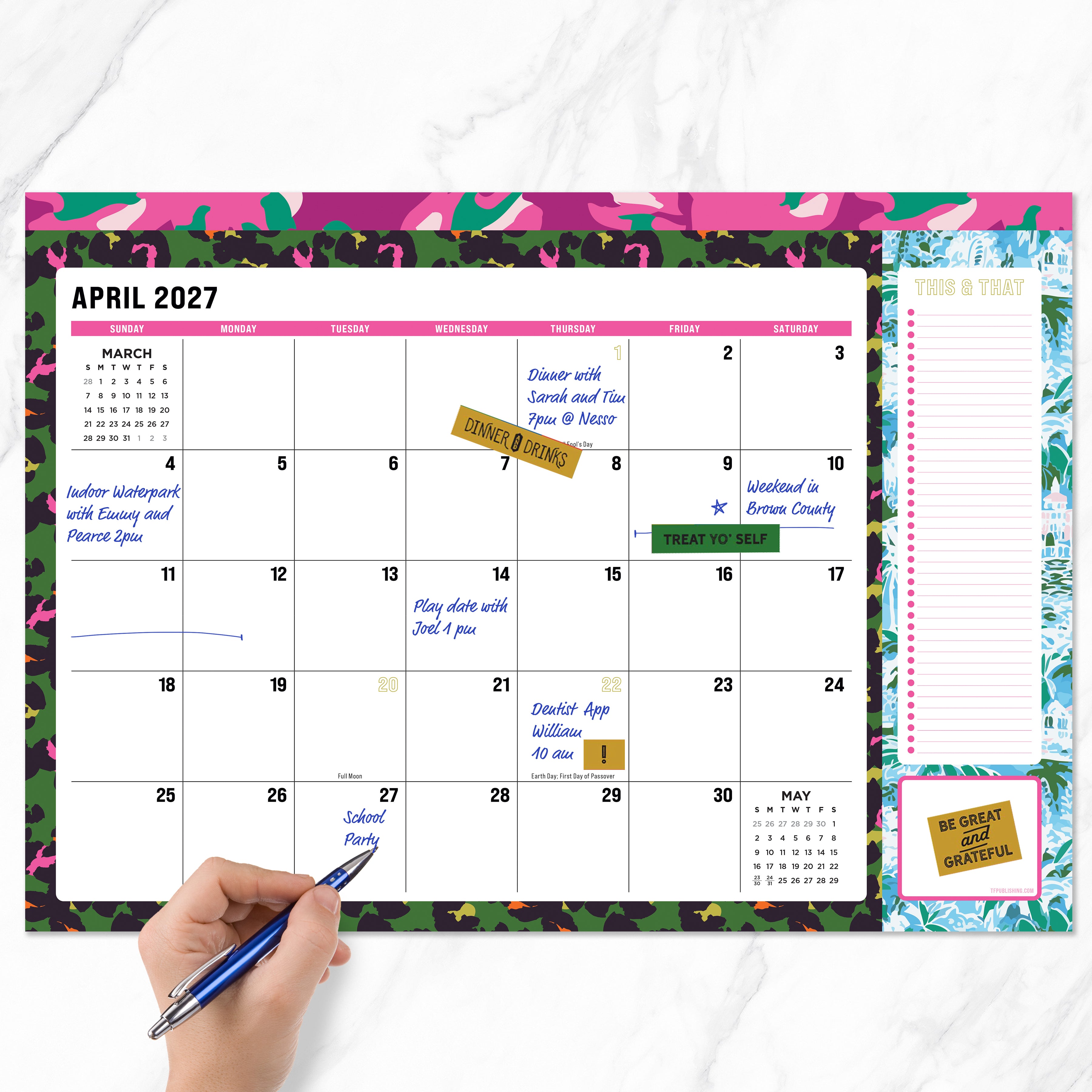 2027 Maximal Mirage - Medium Desk Pad Calendar