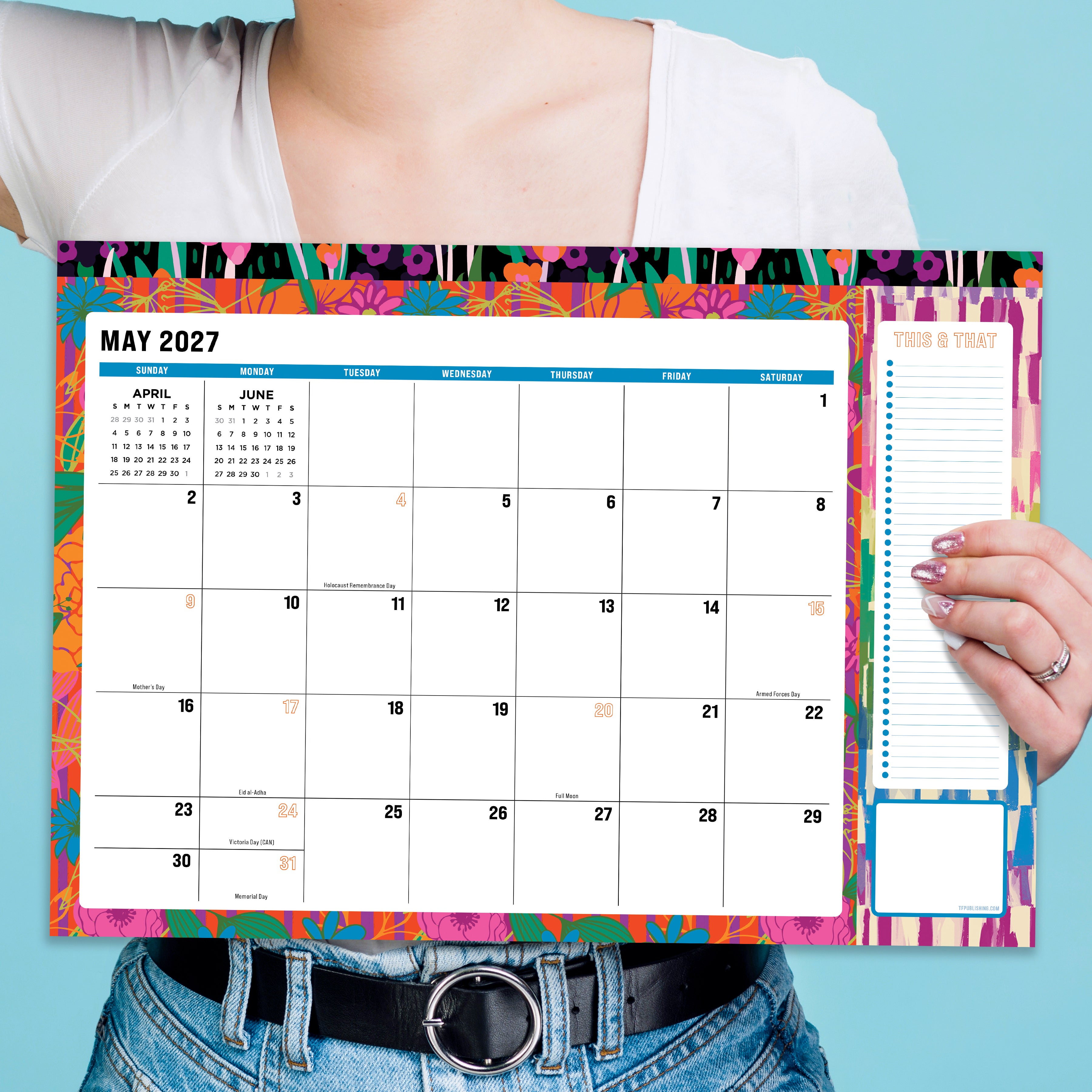 2027 Maximal Mirage - Medium Desk Pad Calendar
