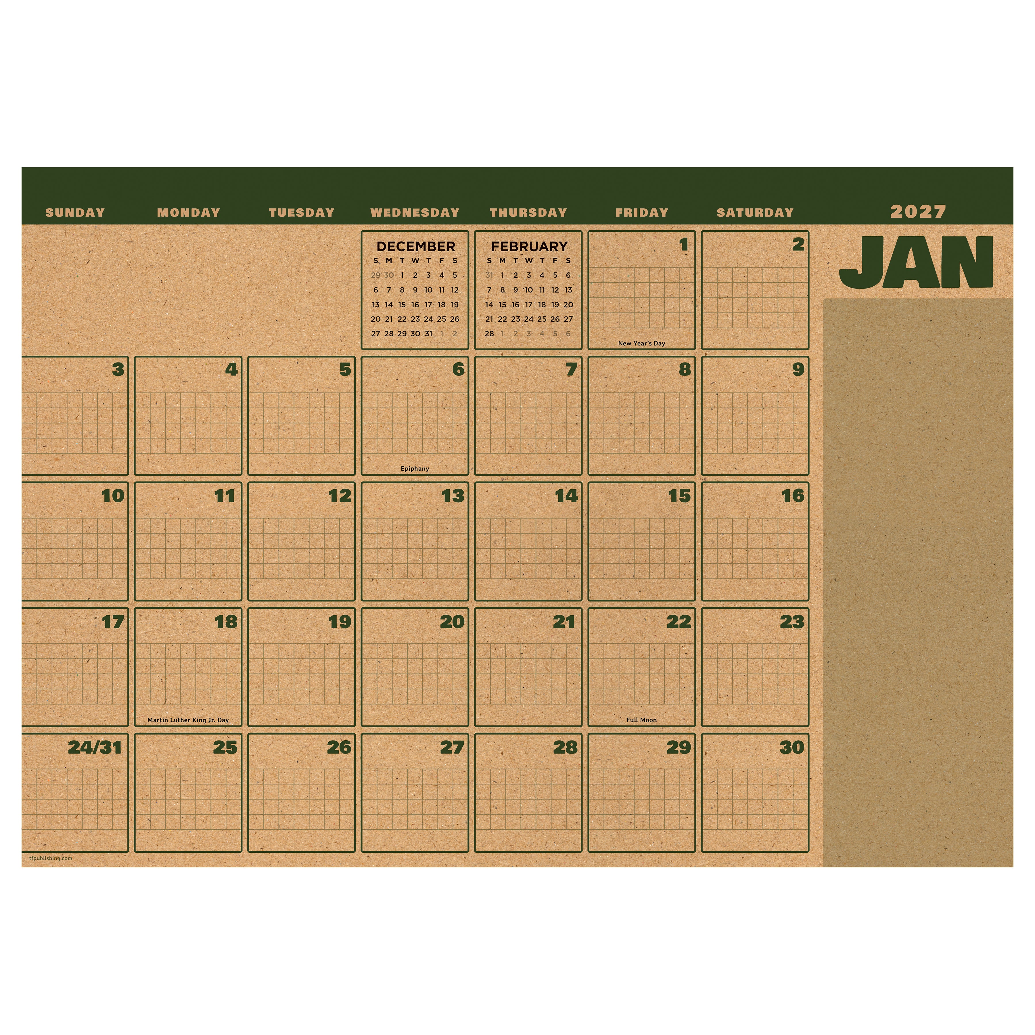 2027 Trail + Timber - Medium Desk Pad Calendar