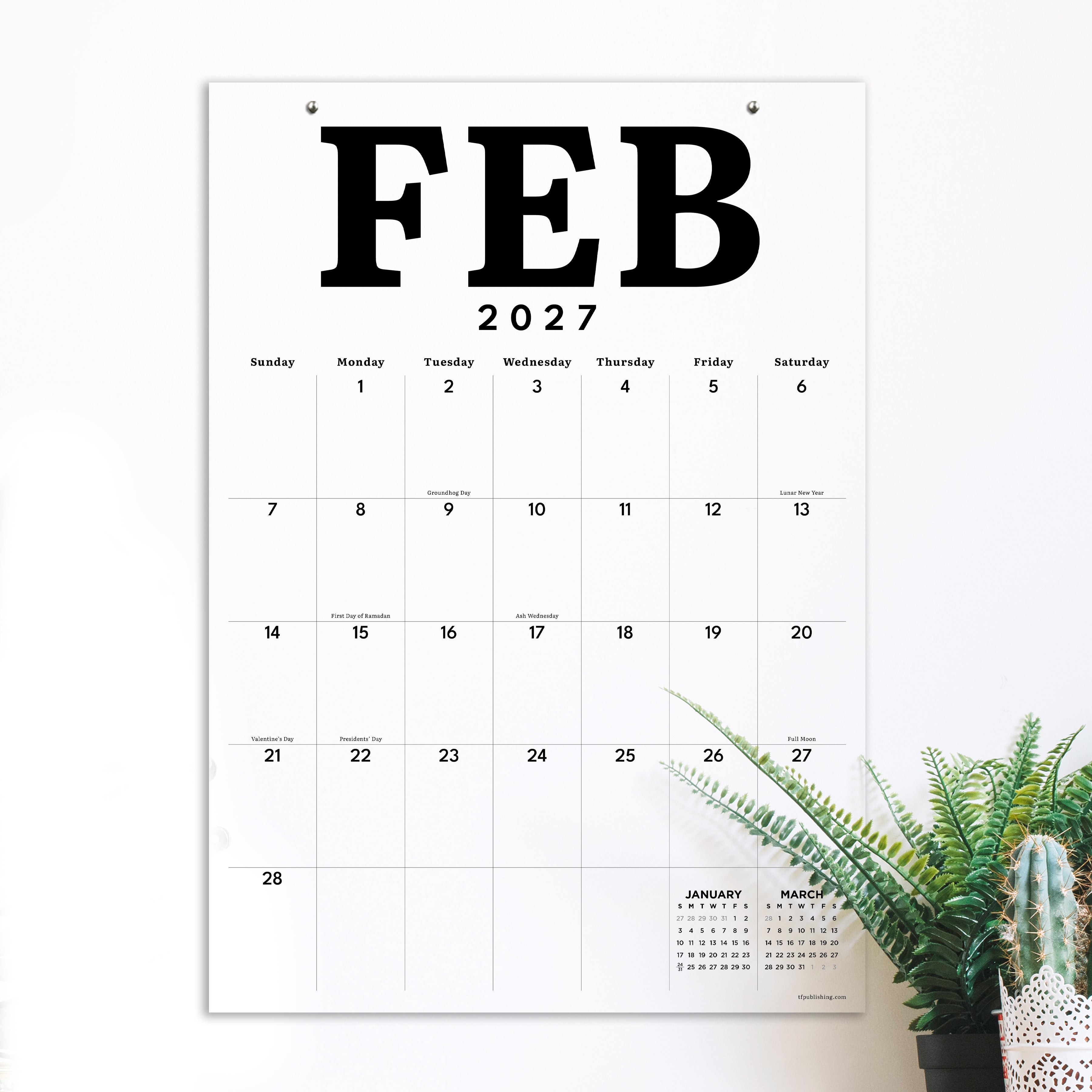 2027 Art Poster - Medium Deluxe Wall Calendar