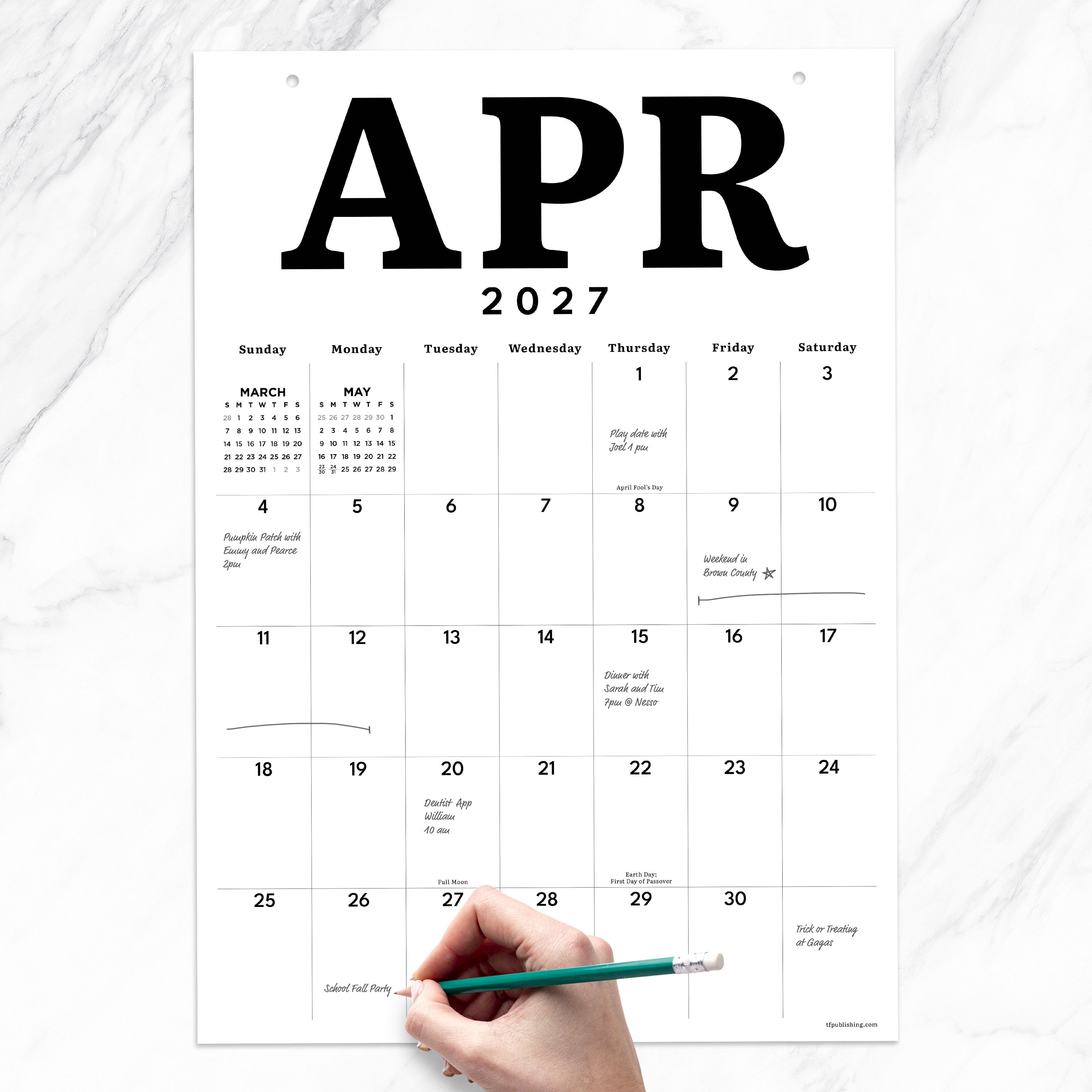 2027 Art Poster - Medium Deluxe Wall Calendar
