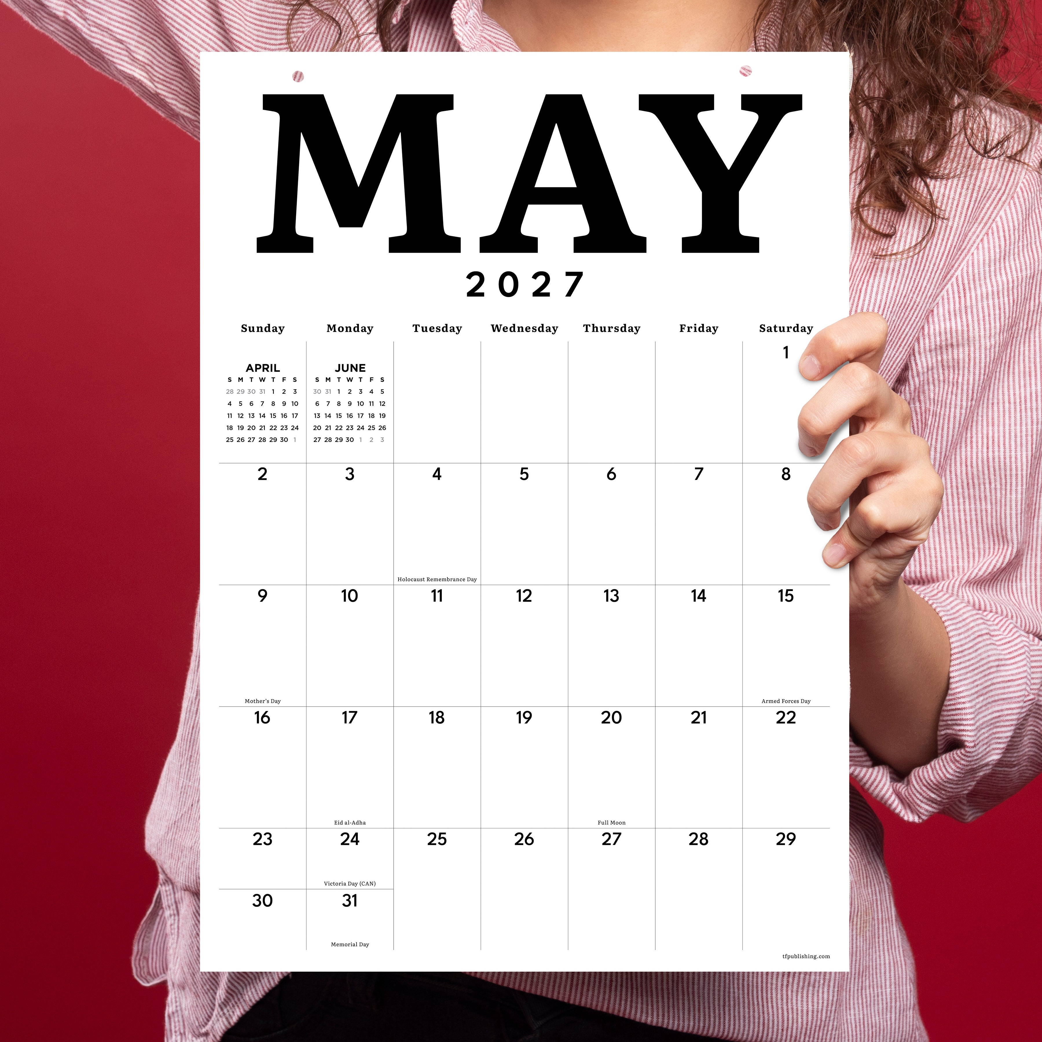 2027 Art Poster - Medium Deluxe Wall Calendar