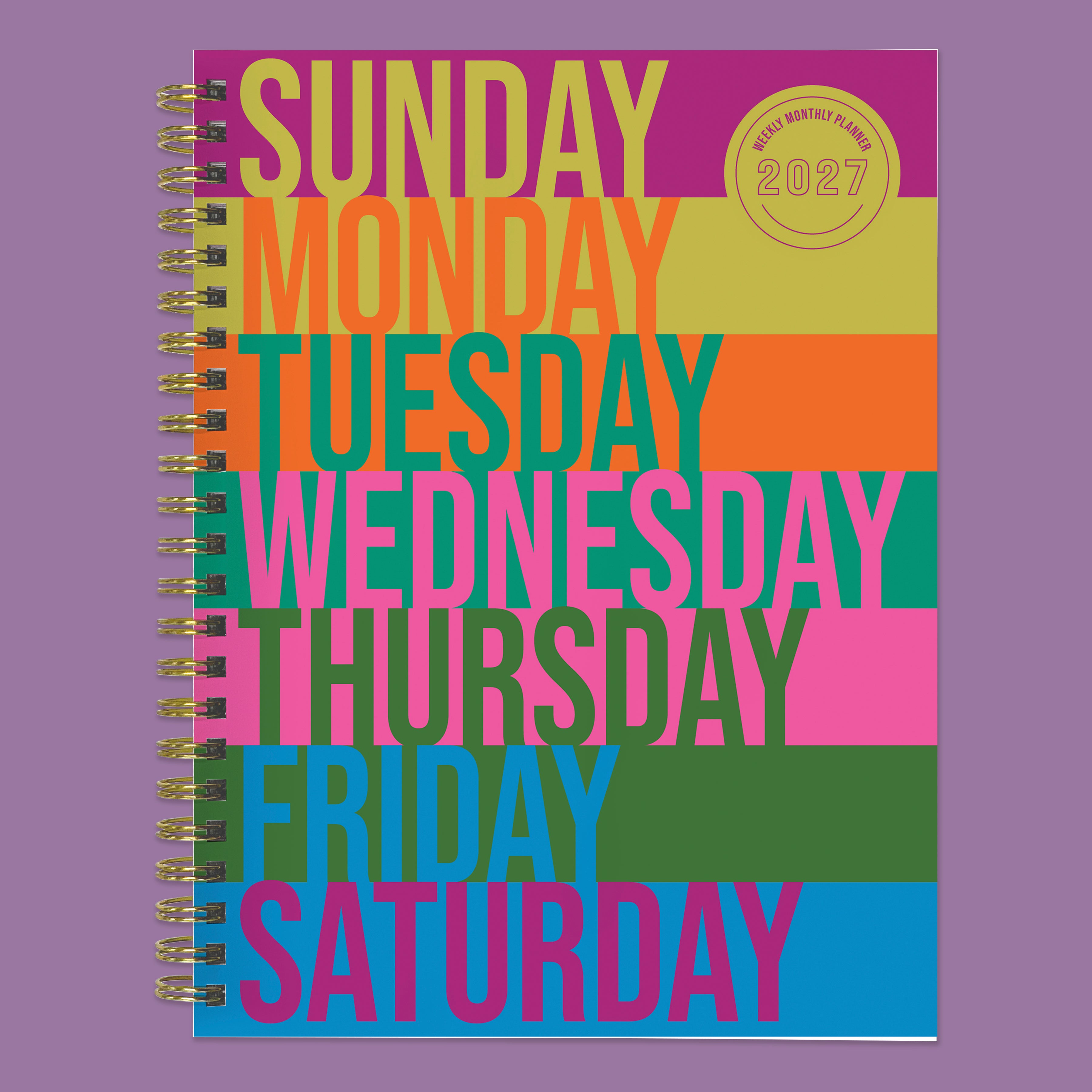 2027 All Week Long - Medium Weekly and Monthly Diary/Planner