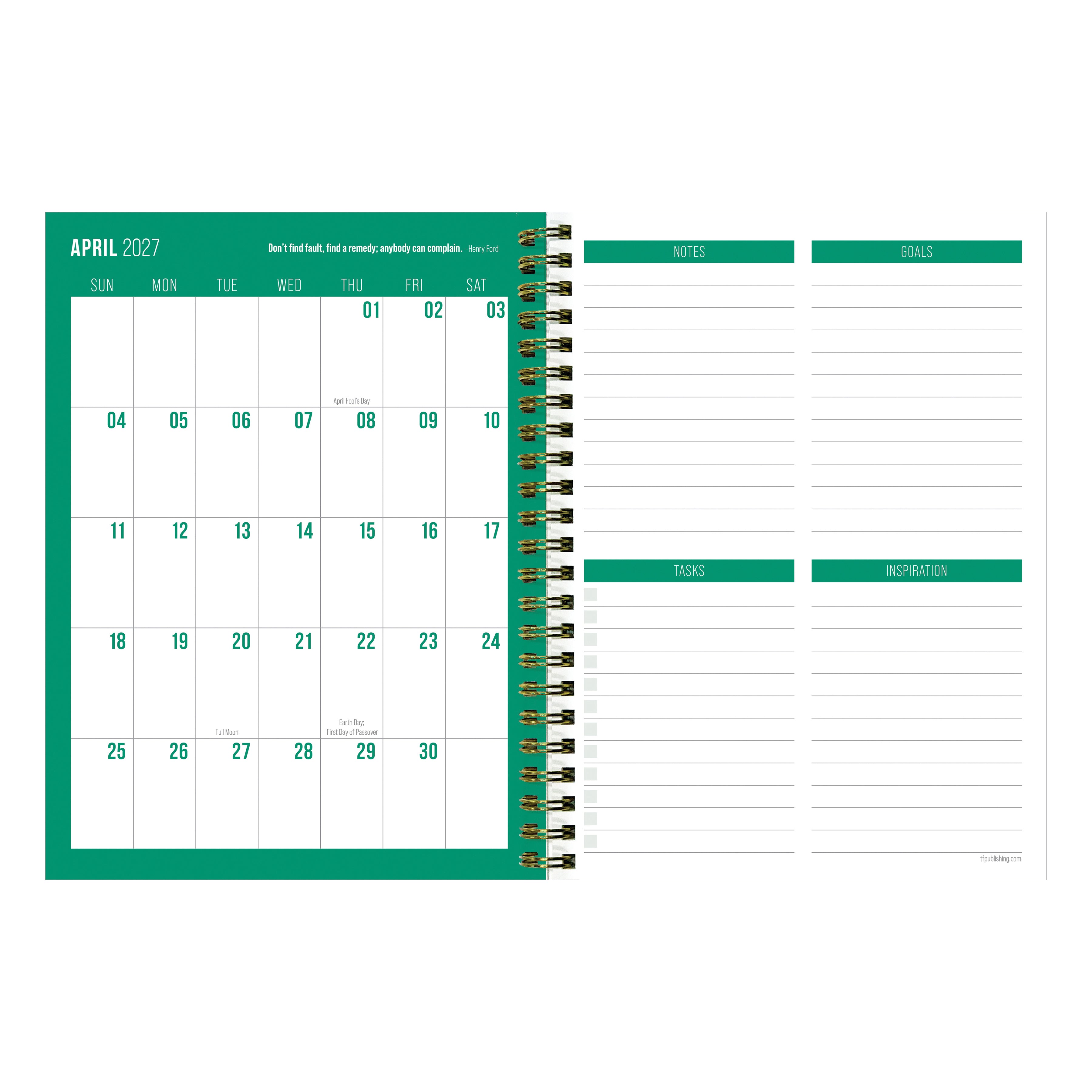 2027 All Week Long - Medium Weekly and Monthly Diary/Planner