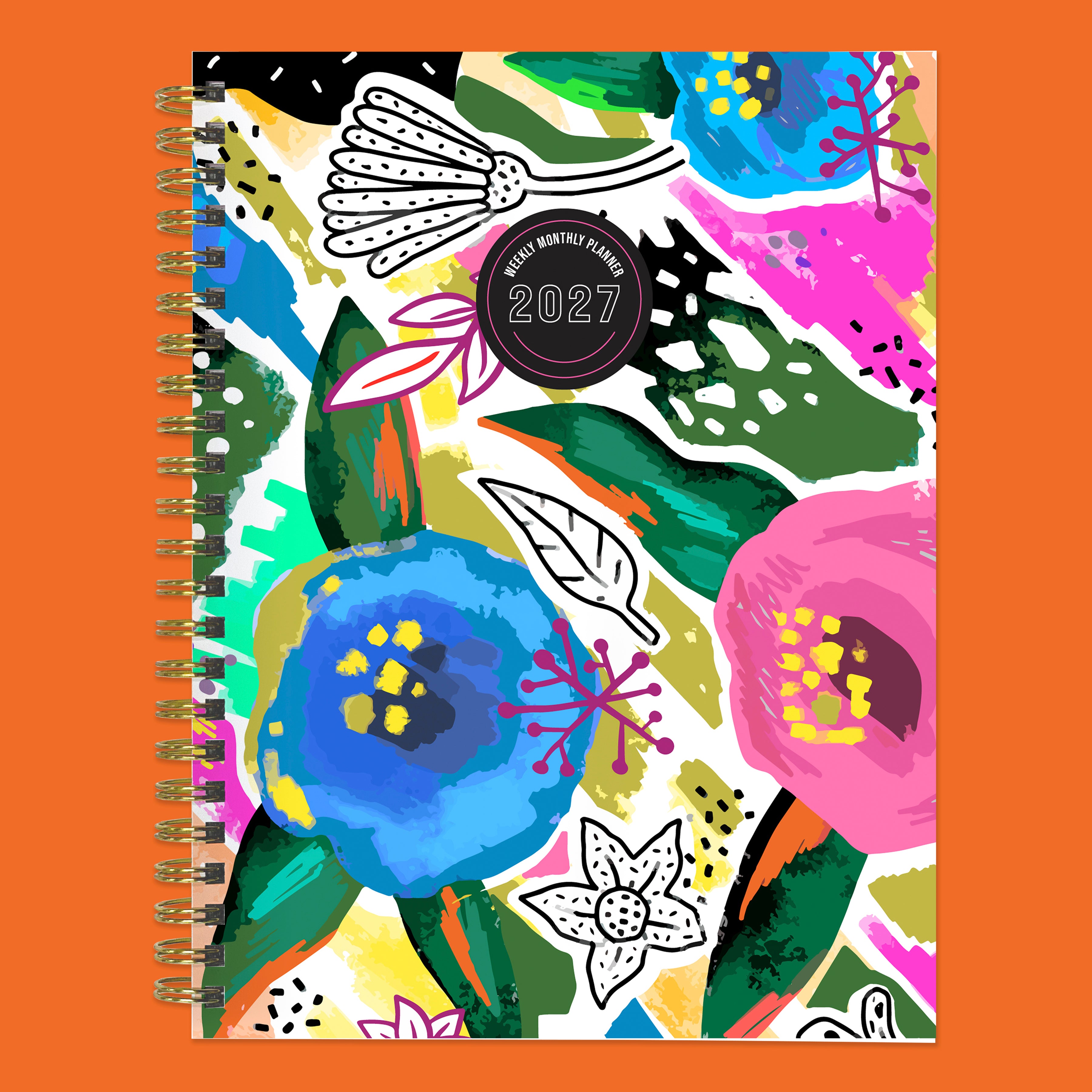 2027 Graphic Petals - Medium Weekly and Monthly Diary/Planner