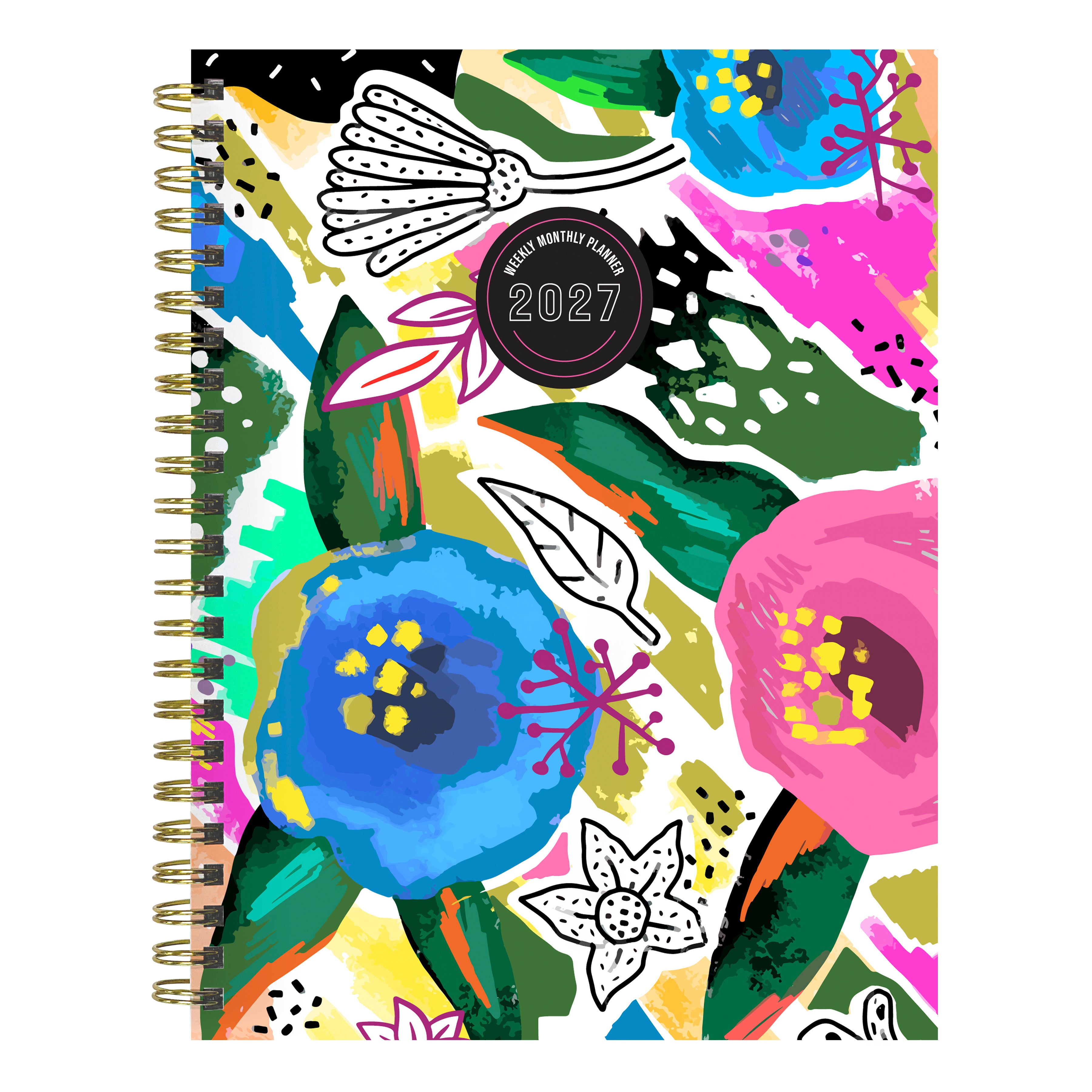 2027 Graphic Petals - Medium Weekly and Monthly Diary/Planner