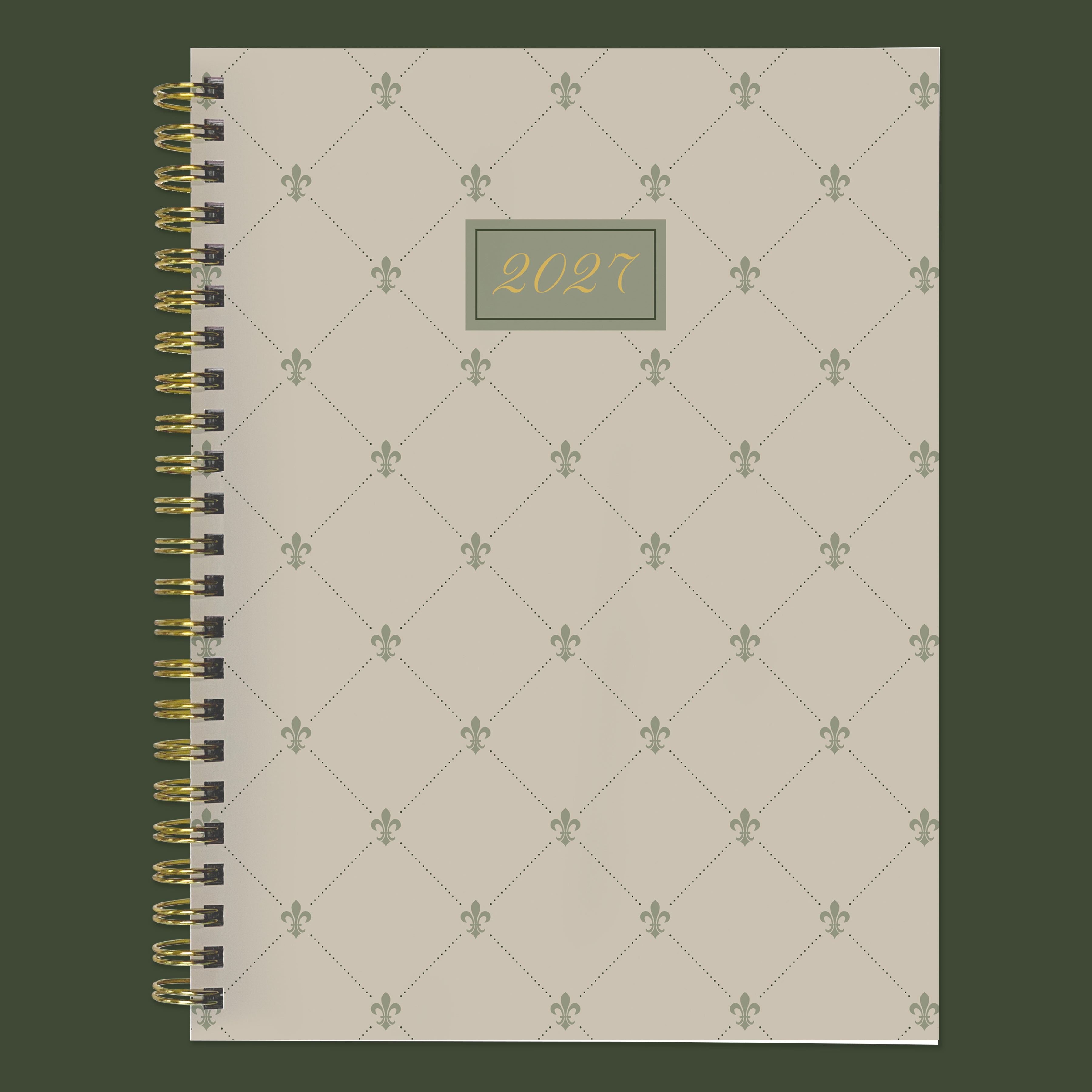 2027 Fleur de Lis - Medium Weekly and Monthly Diary/Planner