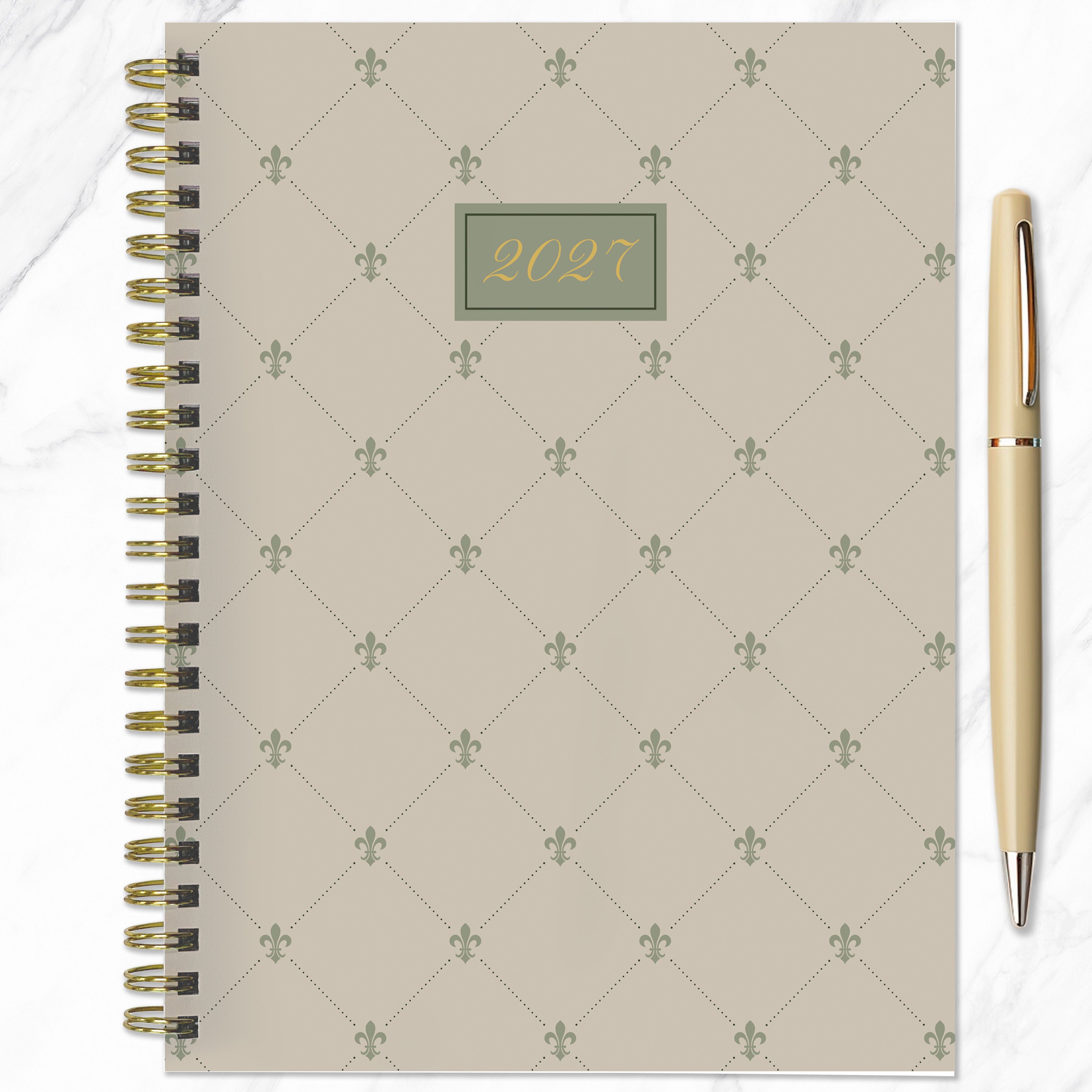 2027 Fleur de Lis - Medium Weekly and Monthly Diary/Planner