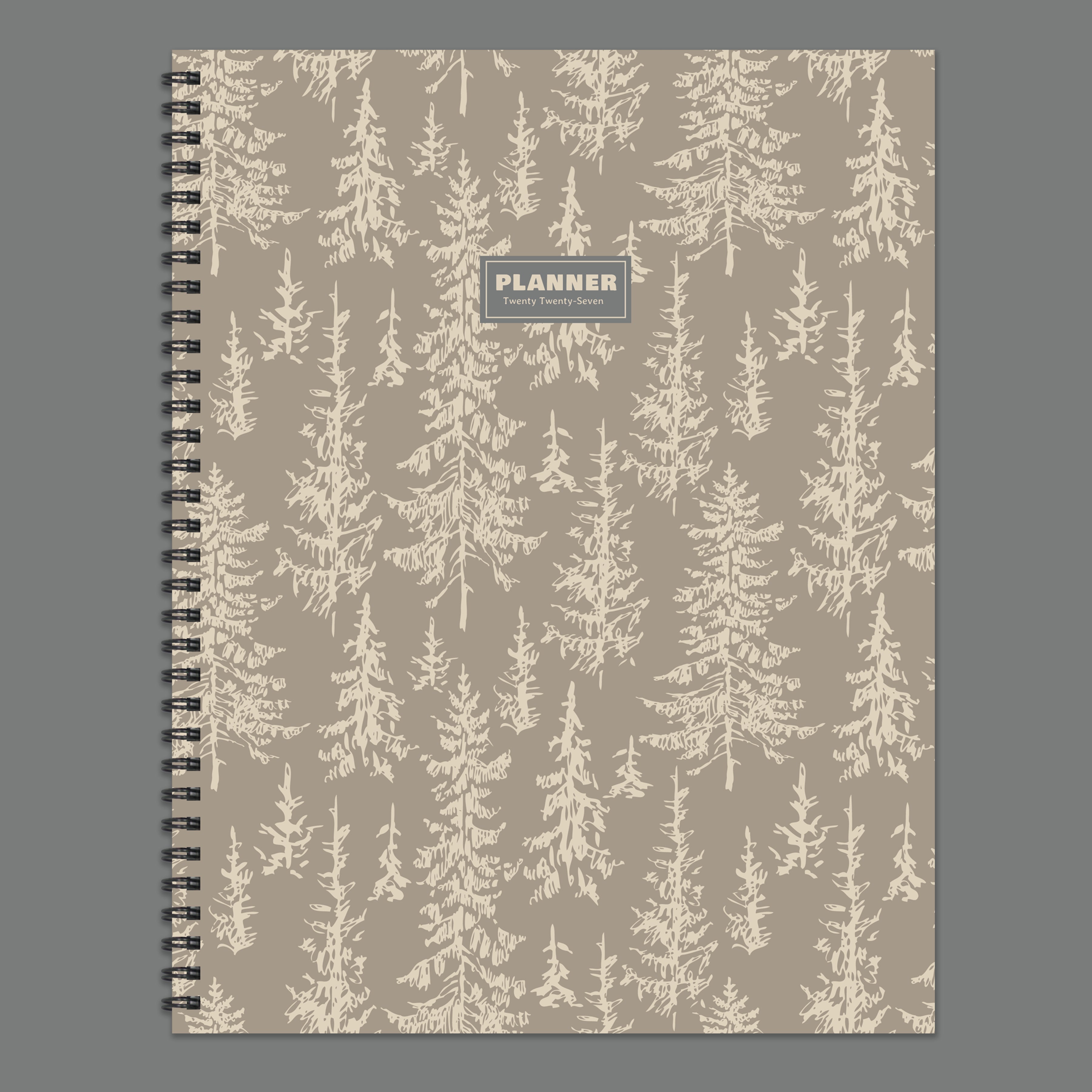 2027 Foggy Forest - Large Weekly and Monthly Diary/Planner