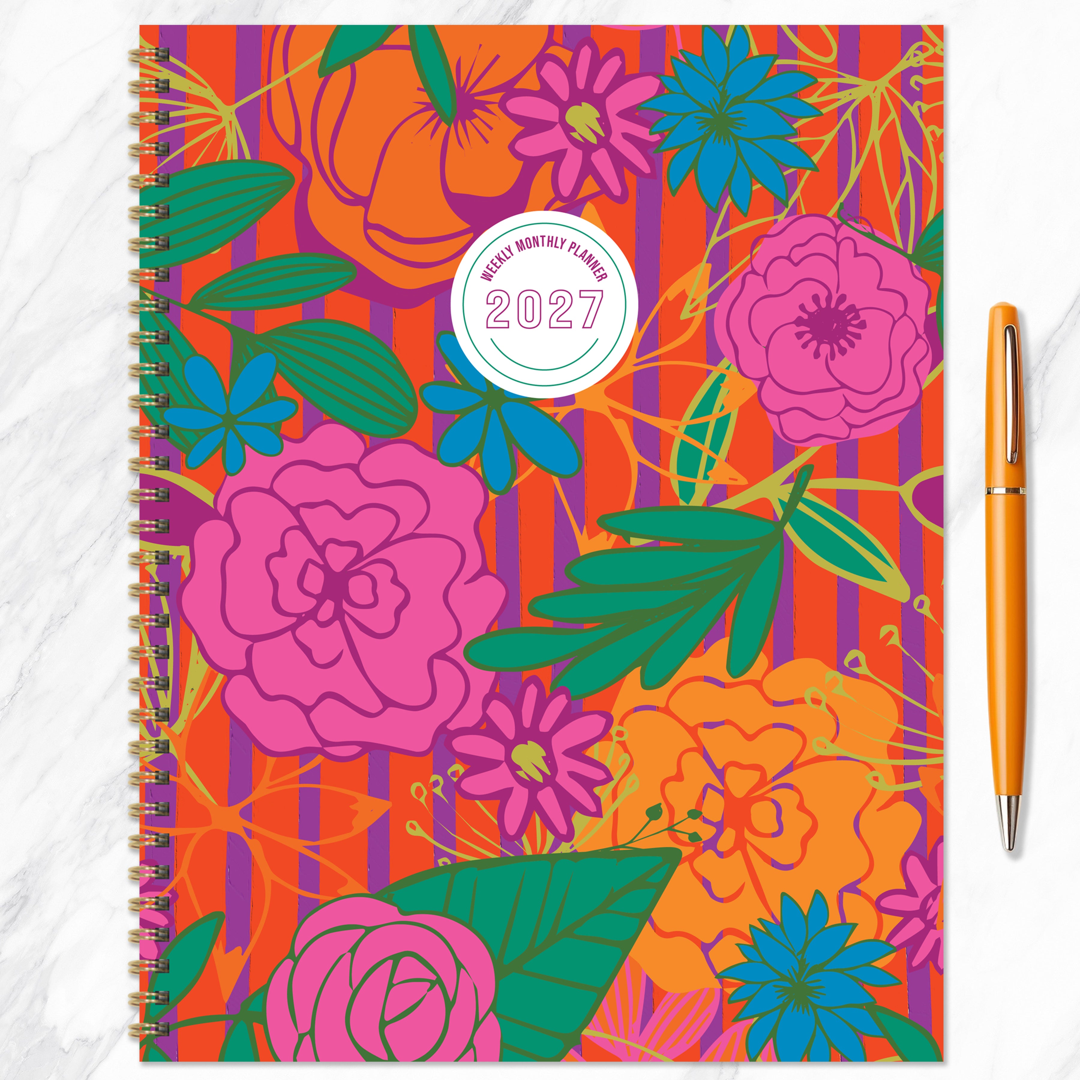 2027 Peonies - Large Weekly and Monthly Diary/Planner