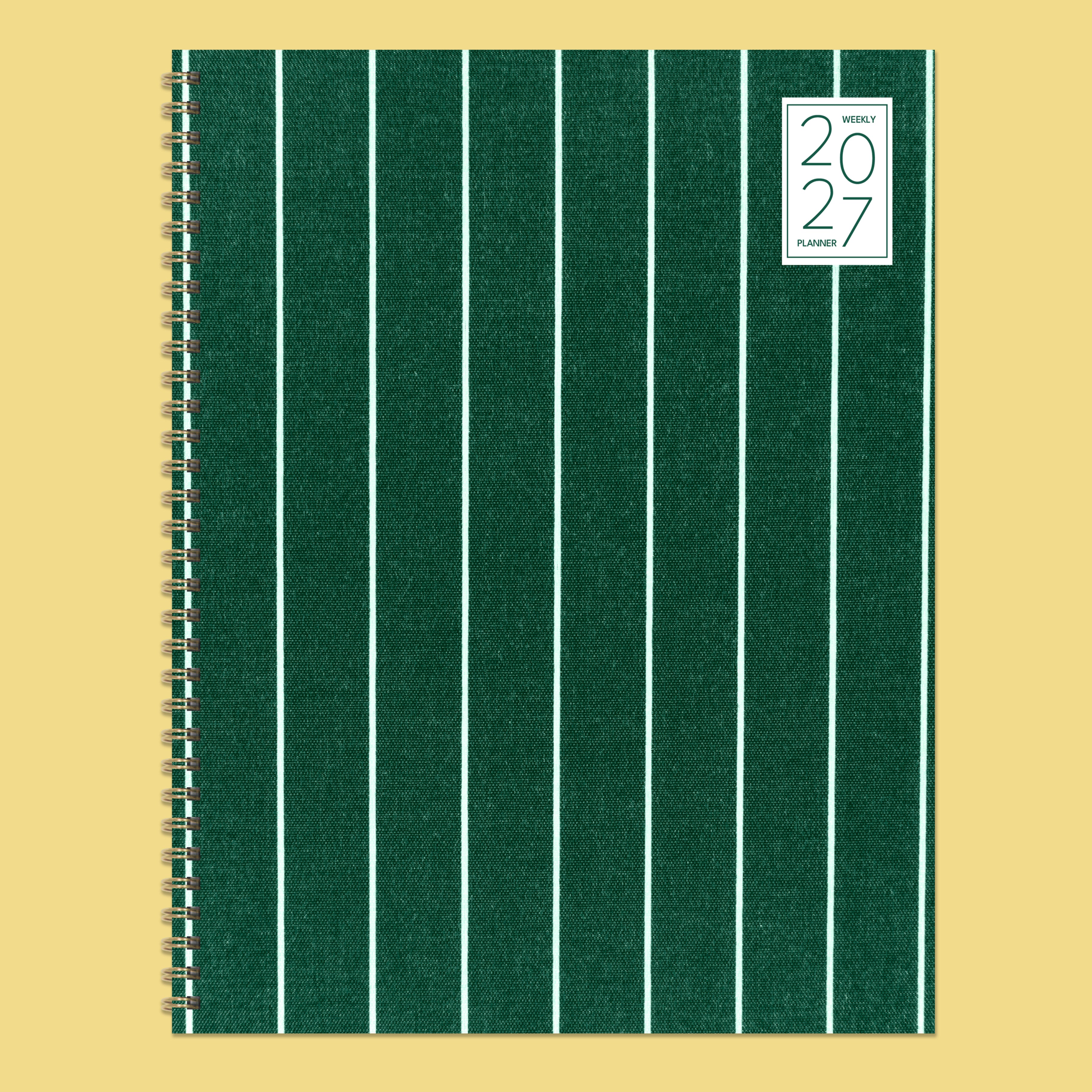 2027 On the Green Stripe - Large Weekly and Monthly Diary/Planner